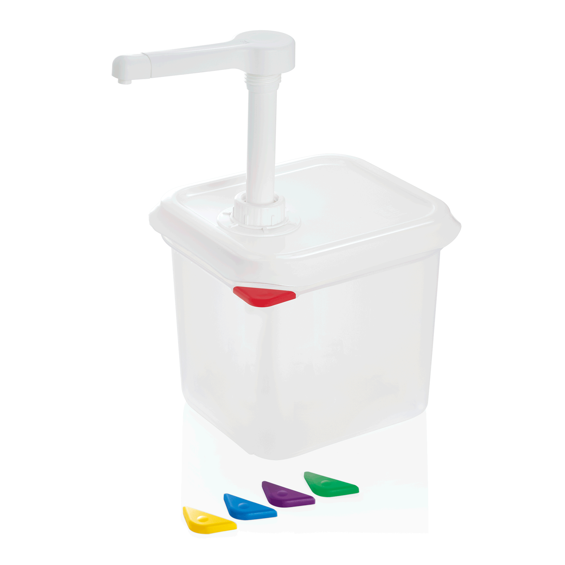 WAS Germany Saucenspender (GN1/6), Polypropylen, Weiß, Inhalt: 2,6L, Höhe: 15cm (3732260)