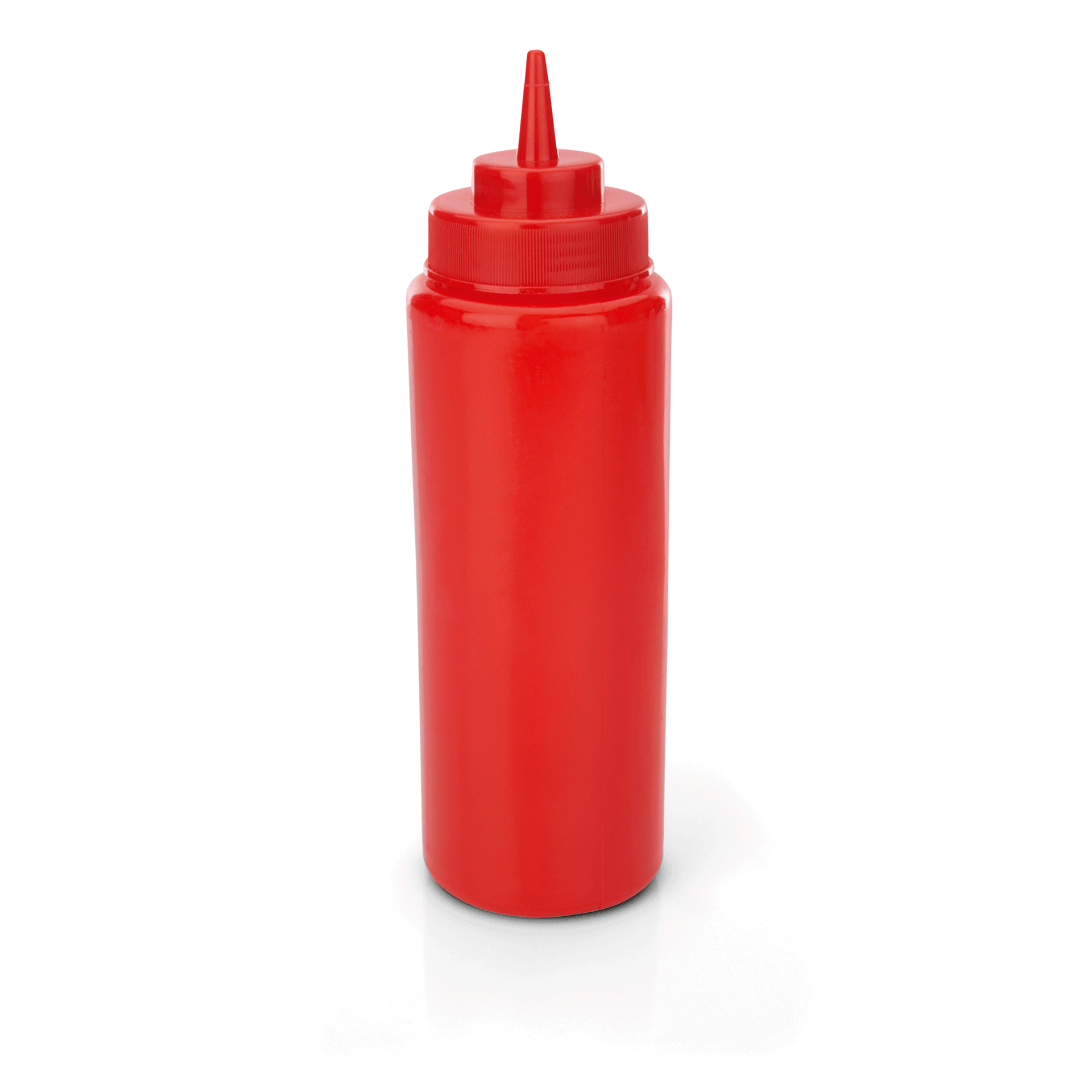 WAS Germany 6x Quetschflasche (Mit Schraubdeckel), Polyethylen, Rot, Inhalt: 950ml, Durchmesser: 8cm, Höhe: 26cm (3736000)