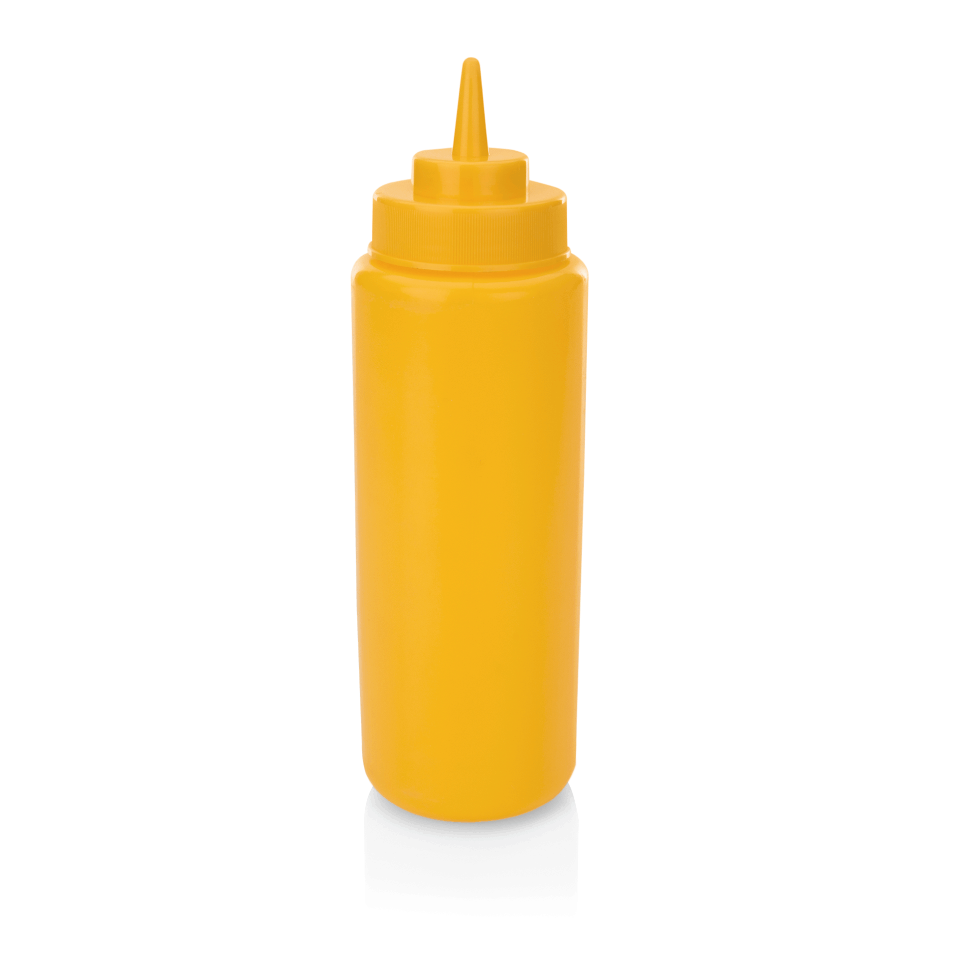 WAS Germany 6x Quetschflasche (Mit Schraubdeckel), Polyethylen, Gelb, Inhalt: 950ml, Durchmesser: 8cm, Höhe: 26cm (3736001)