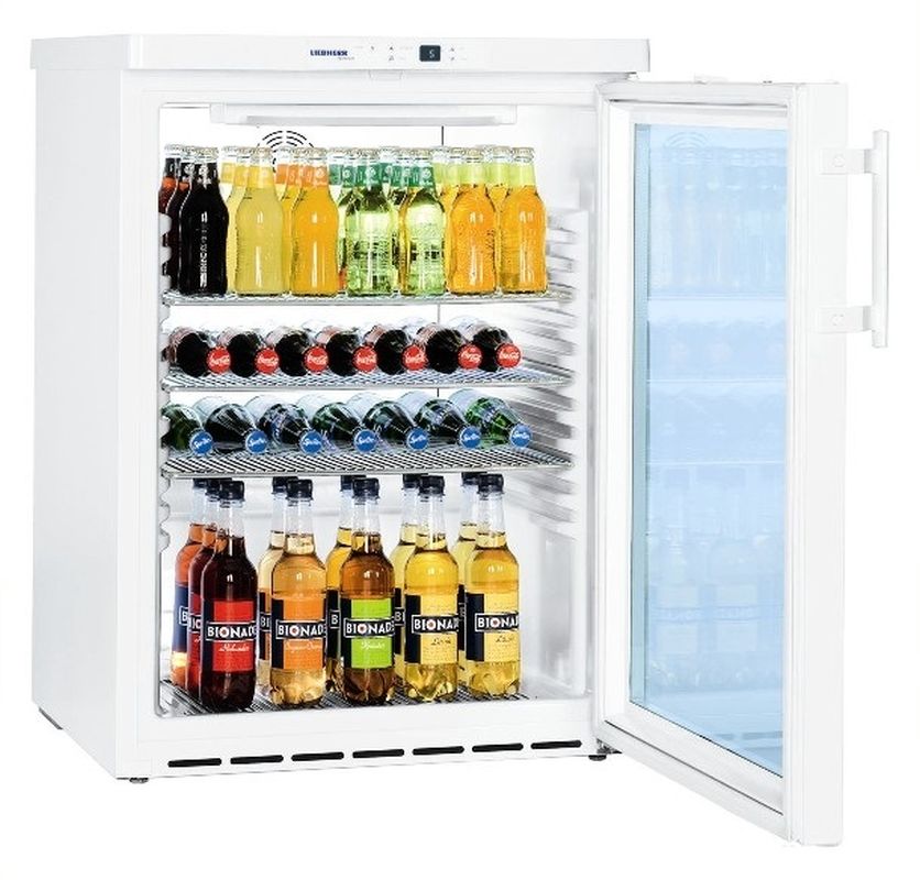 Liebherr Glastürkühlschrank (FKUv 1613), Weiß, 0,12kW, 230V, 600x615x830mm