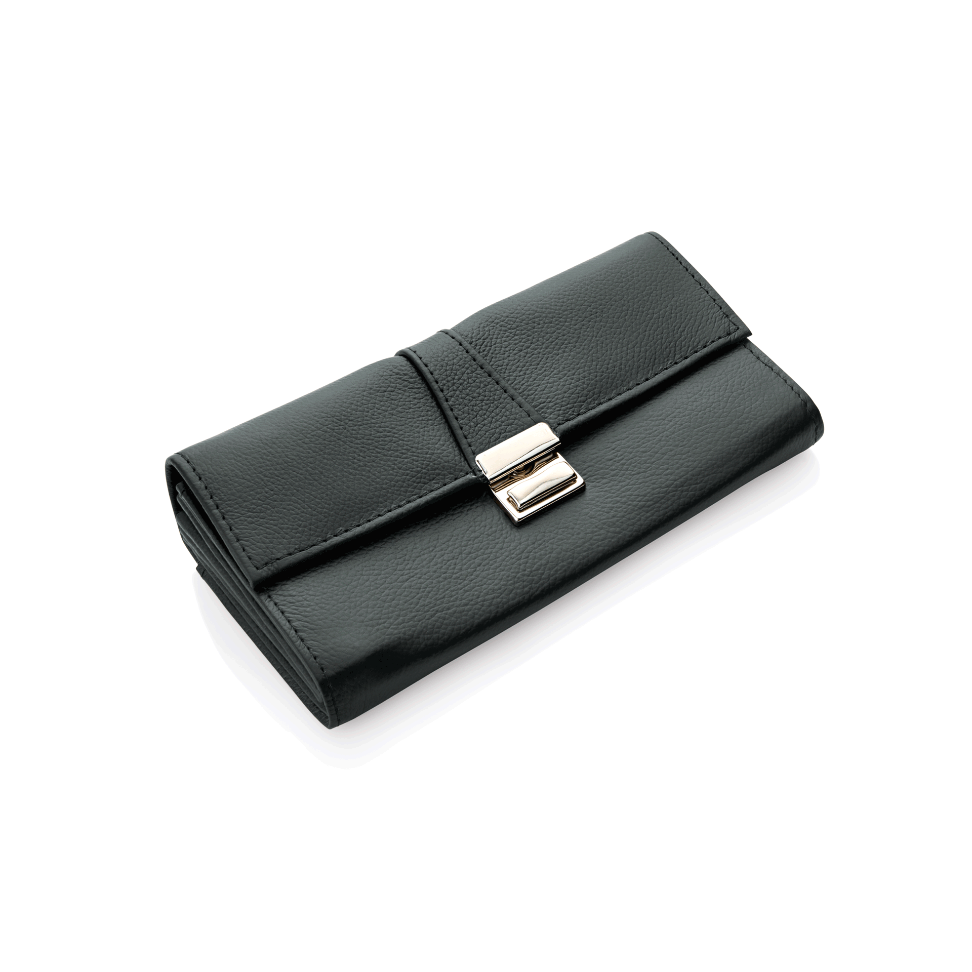 WAS Germany Kellnerbörse (Mit 5 Innenfächern), Leder, Schwarz, 18x10cm (4400181)
