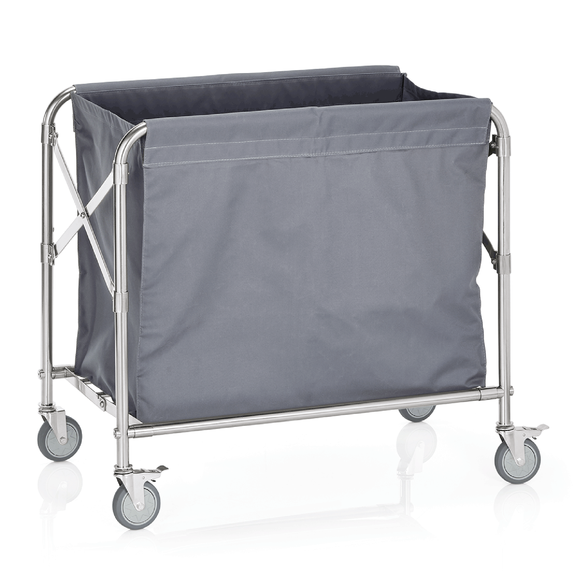 WAS Germany Wäschesack (Für Wäschewagen, MH108233), Nylon, Grau, 80x80cm (4414001)