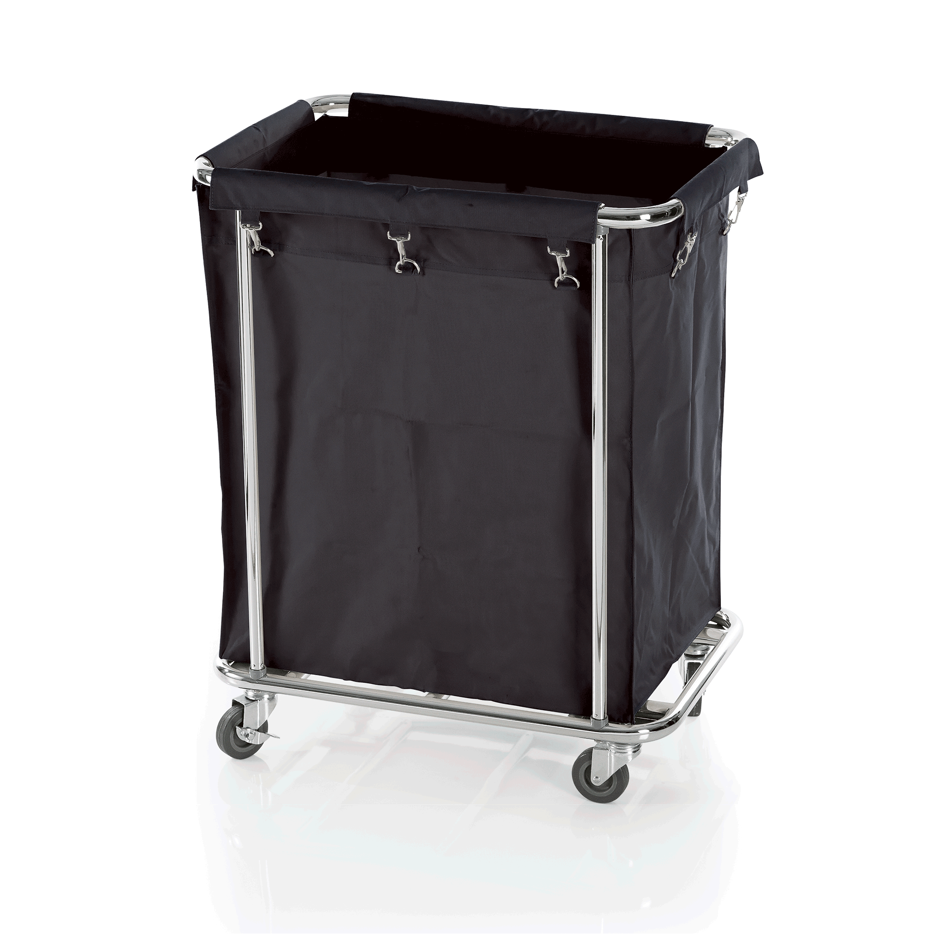 WAS Germany Wäschewagen, Stahl, Silber und Schwarz, 65x45x84cm (4421006)