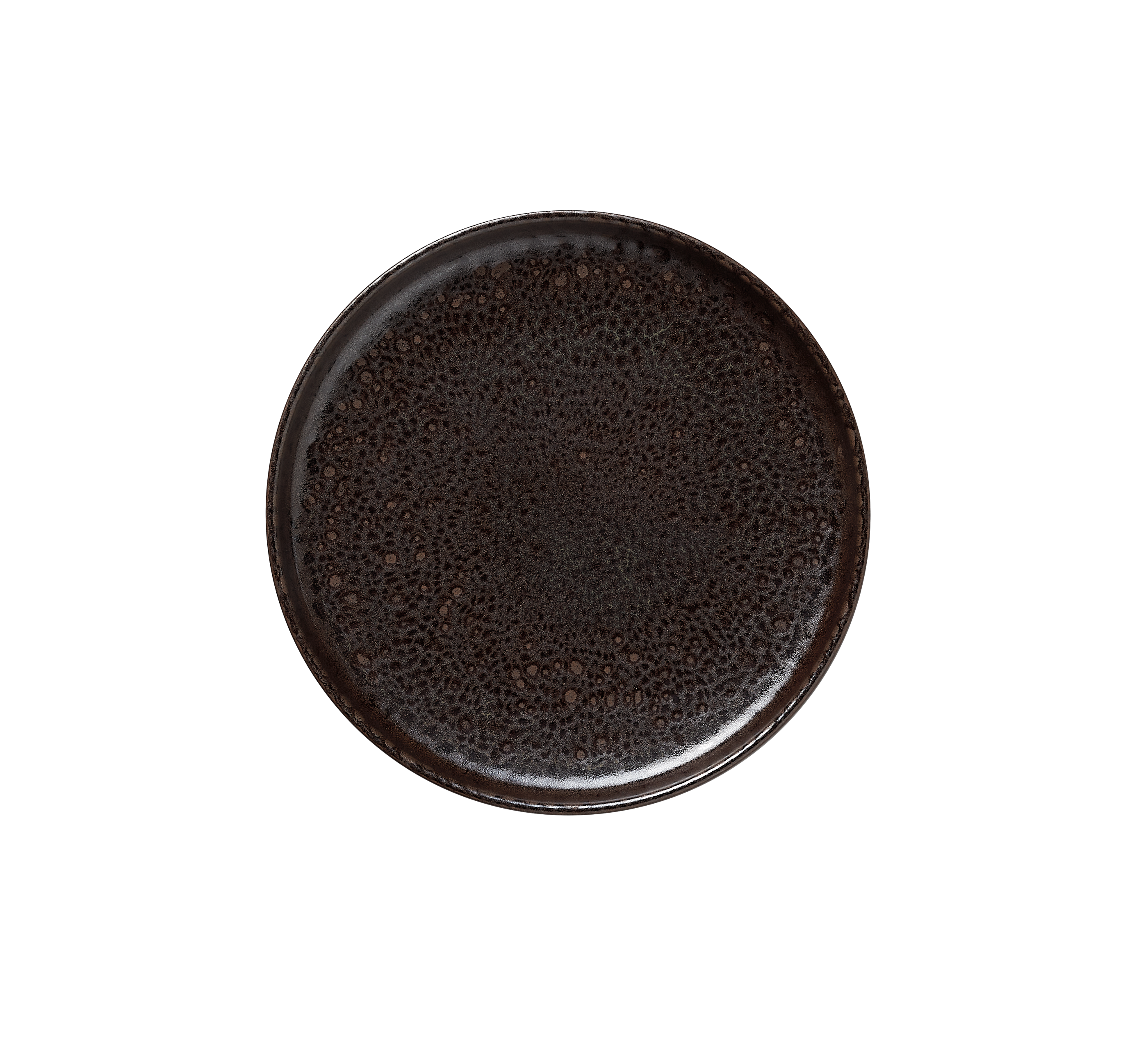 WAS Germany 6x Teller Set ROCKZZERO, Steinzeug, Metallic Brown, flach, Durchmesser:22cm (452001022)