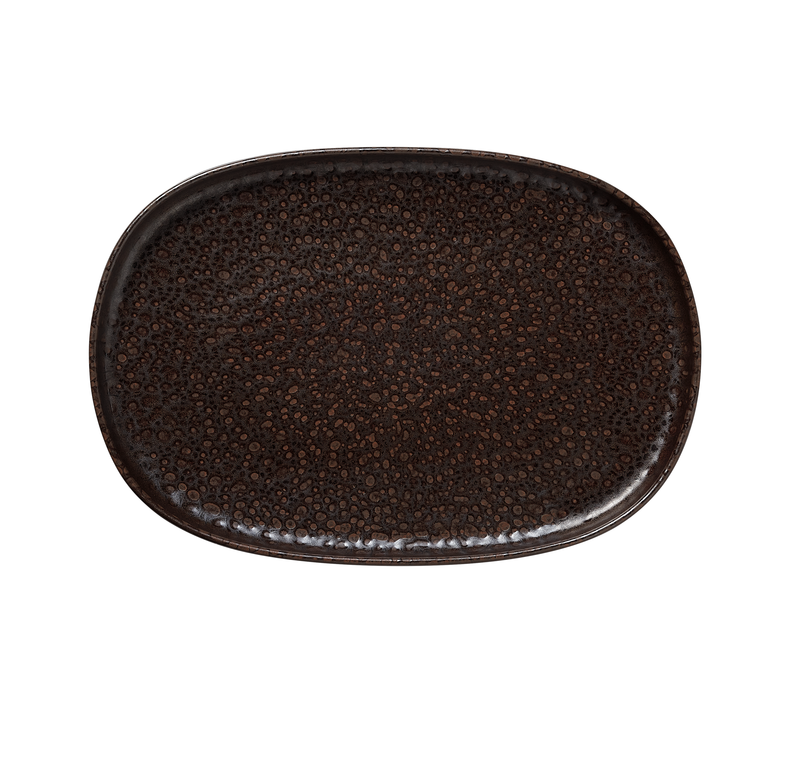 WAS Germany 4x Platte ROCKZZERO, 33 x 23 cm, metallic brown, Steinzeug (452002033)