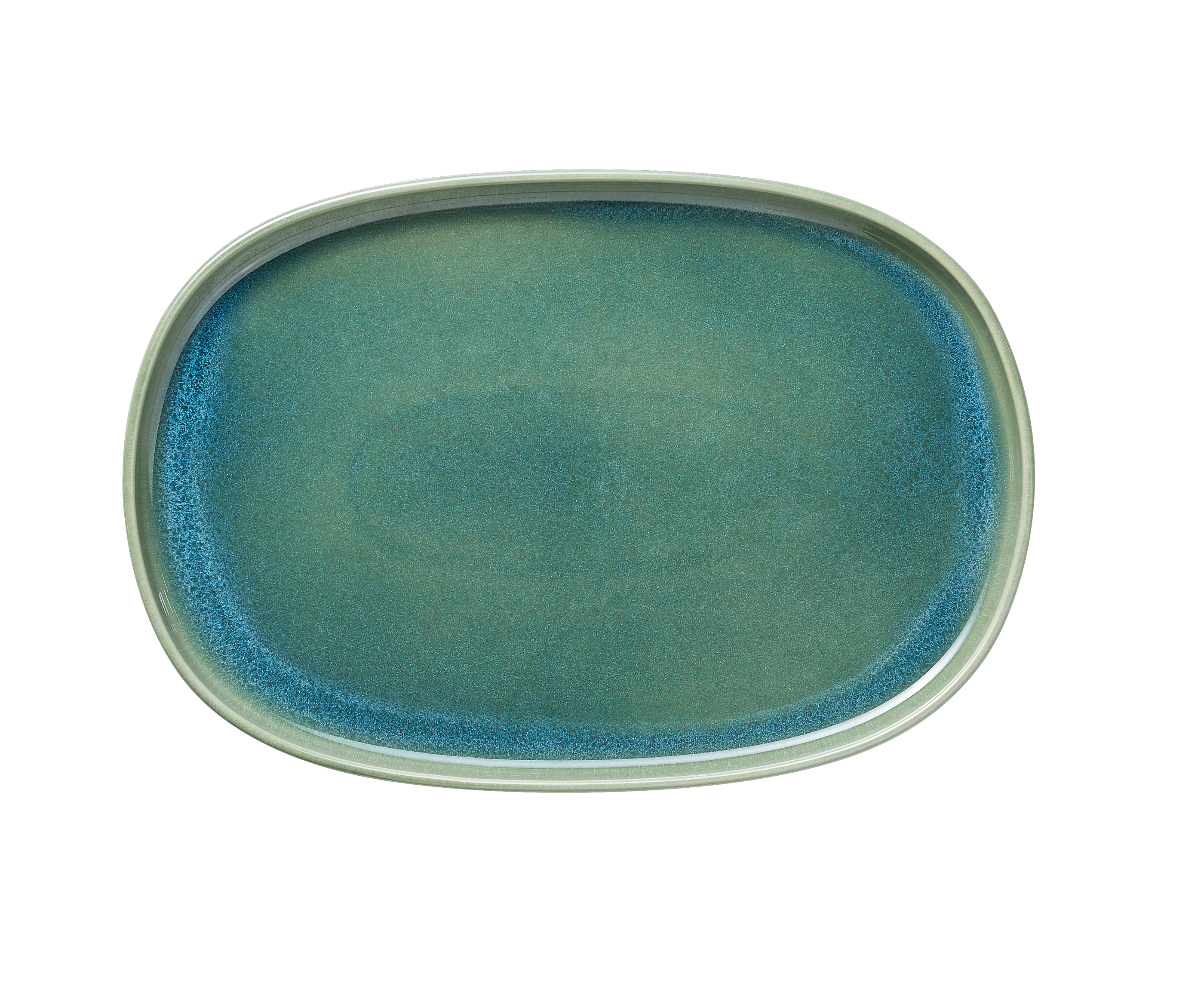 WAS Germany 4x Platte Set ROCKZZERO, 33 x 23 cm, myrtle green, Steinzeug (452302033)