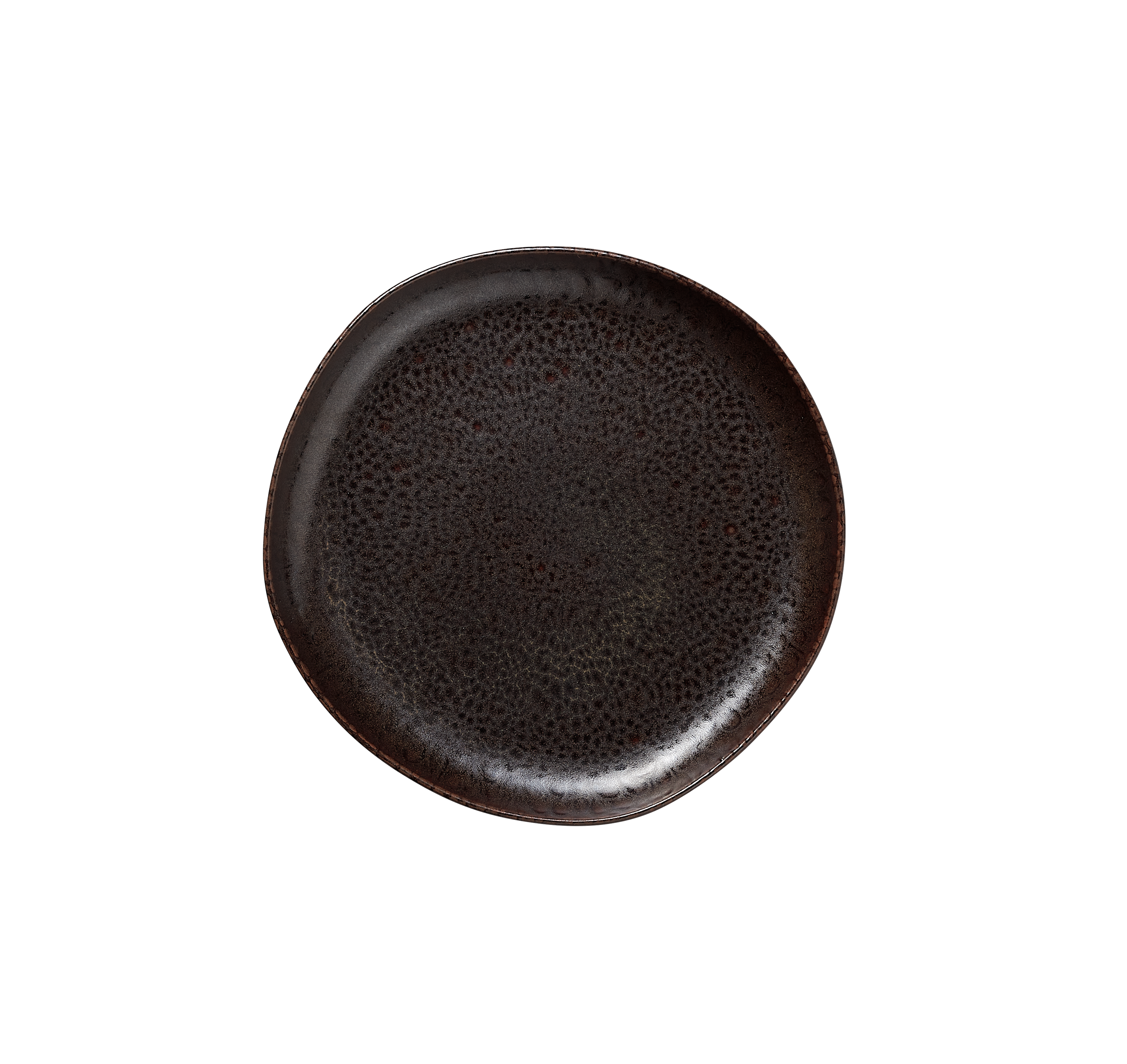 WAS Germany 6x Teller (Flache Ausführung), Steinzeug, Metallic Brown, Serie: ROCKZZERO ORGANIC, Durchmesser: 22cm (462001022)