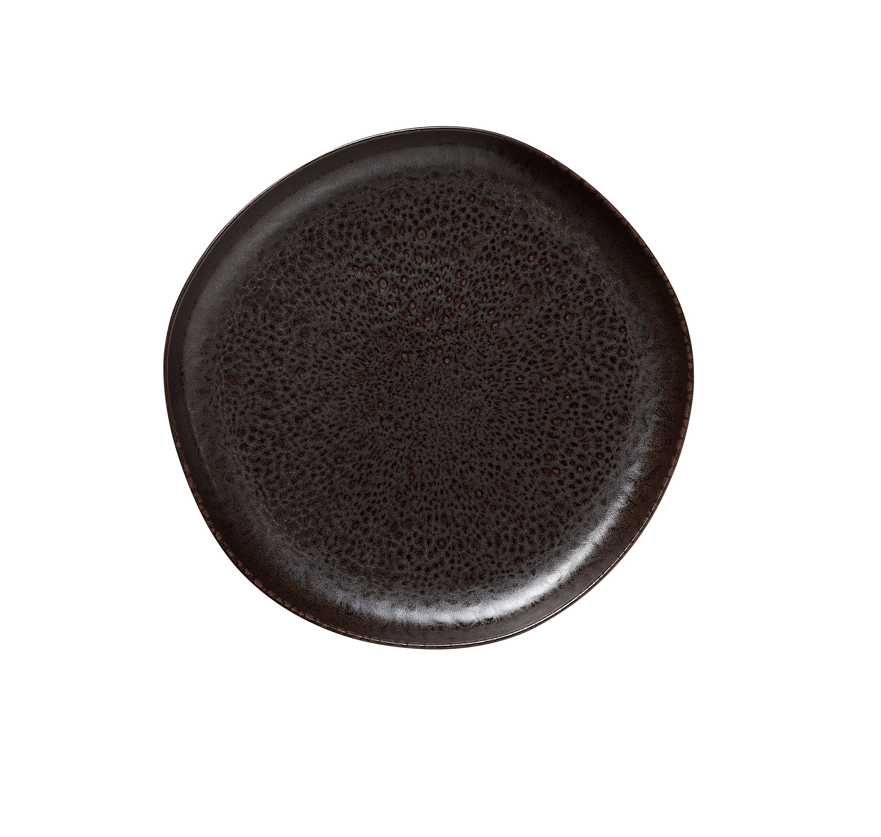 WAS Germany 6x Teller (Flache Ausführung), Steinzeug, Metallic Brown, Serie: ROCKZZERO ORGANIC, Durchmesser: 28cm (462001028)