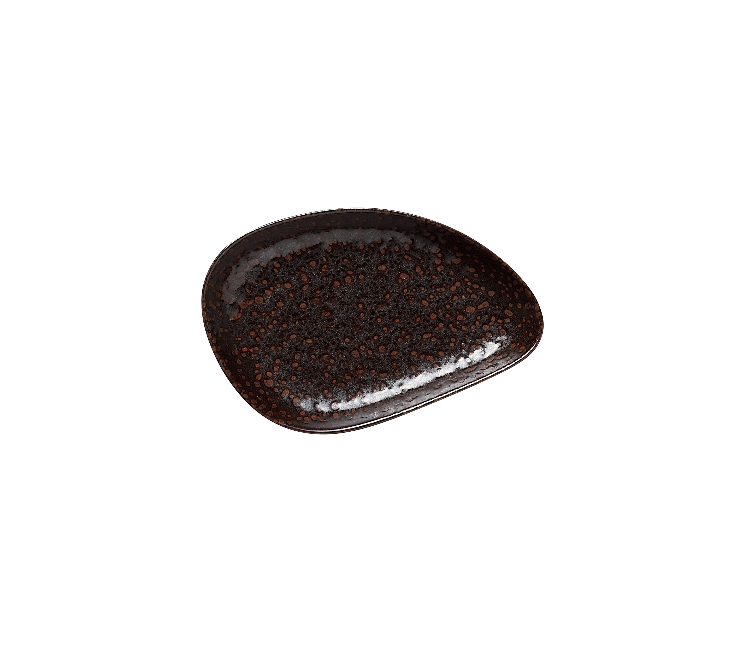 WAS Germany 6x Snackteller, Steinzeug, Metallic Brown, Serie: ROCKZZERO ORGANIC, 14,5x9,5x2cm (462007015)