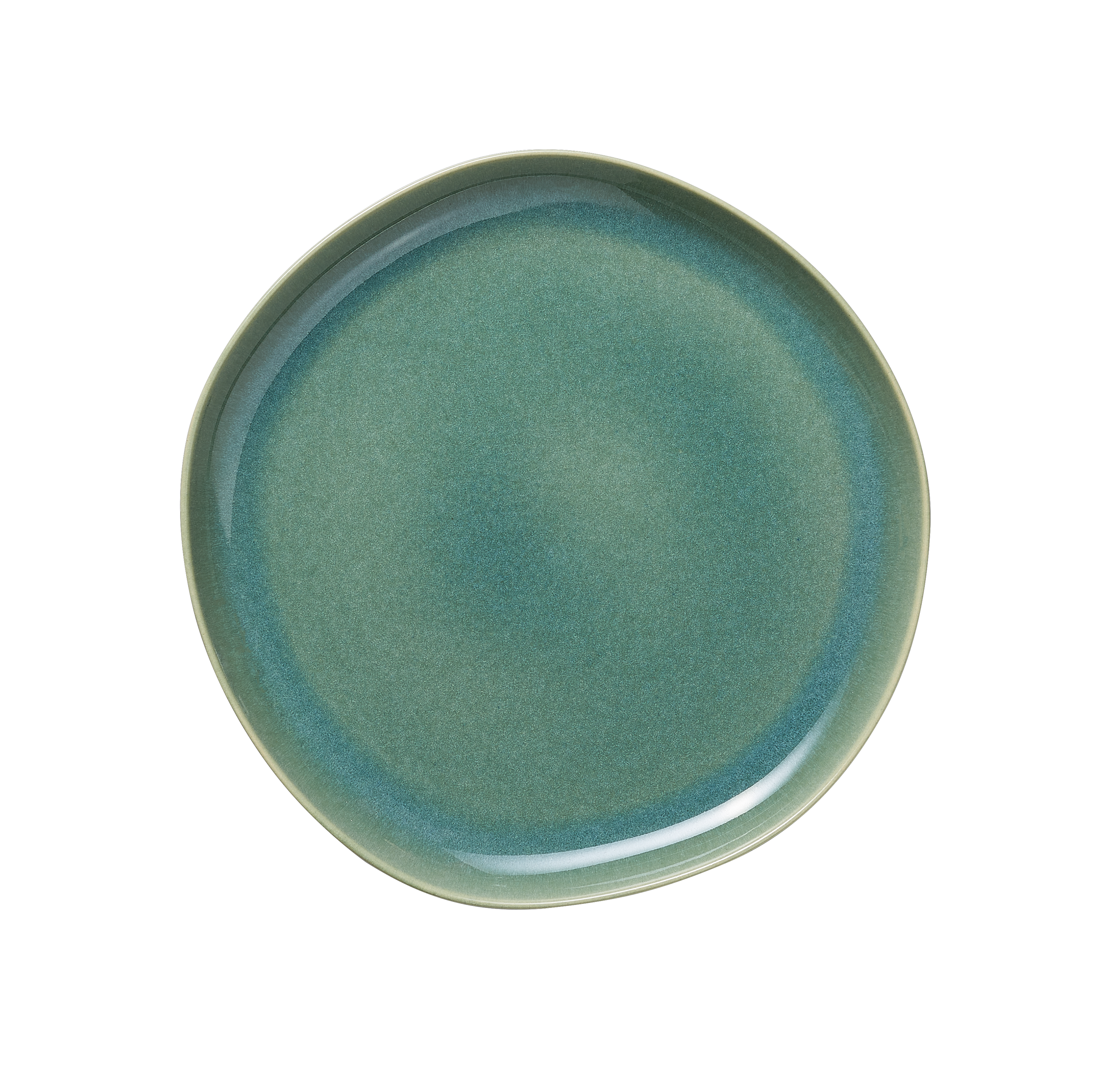 WAS Germany 6x Teller (Flache Ausführung), Steinzeug, Myrtle Green, Serie: ROCKZZERO ORGANIC MYRTLE GREEN, Durchmesser: 28cm (462301028)