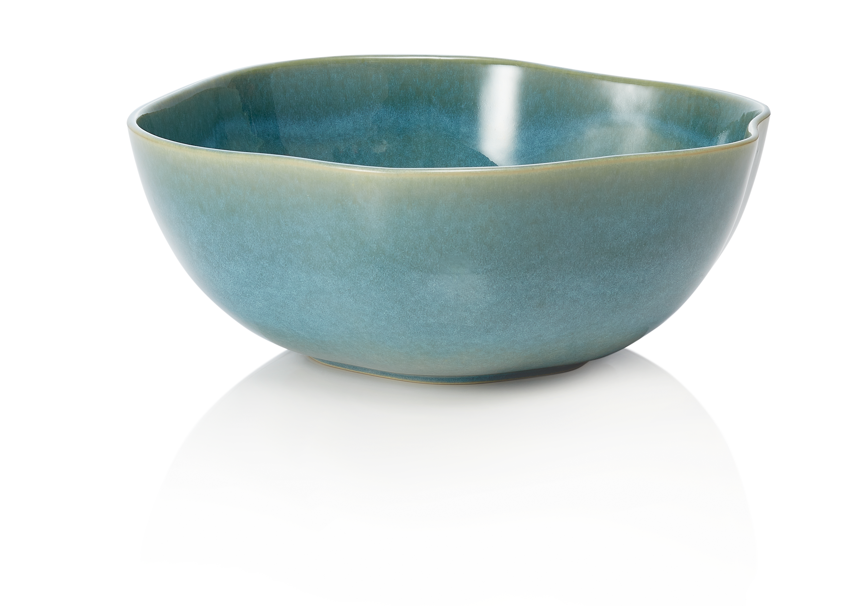 WAS Germany 6x Schale, Steinzeug, Myrtle Green, Serie: ROCKZZERO ORGANIC MYRTLE GREEN, Durchmesser: 28cm (462303028)