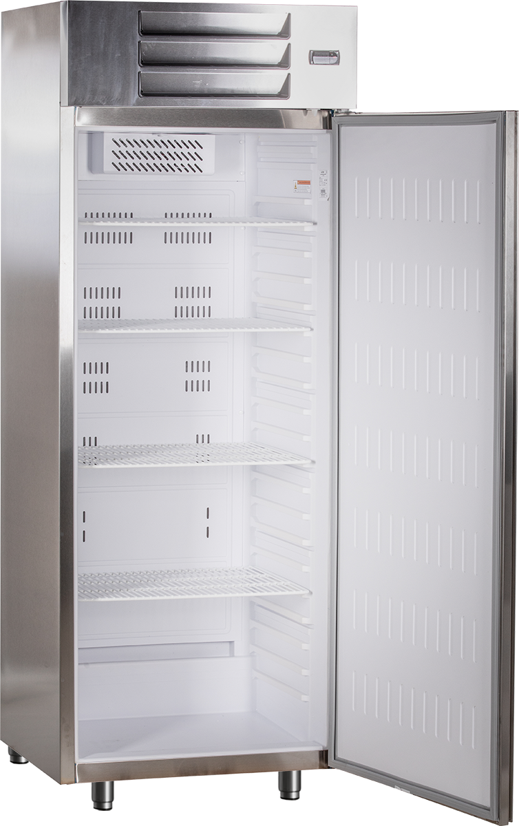 KBS Bäckerei Kühlschrank (EN Norm BKU 507 CHR), Edelstahl und Kunststoff, Silber, 0,2kW, 230V, 488L, 725x670x1995mm