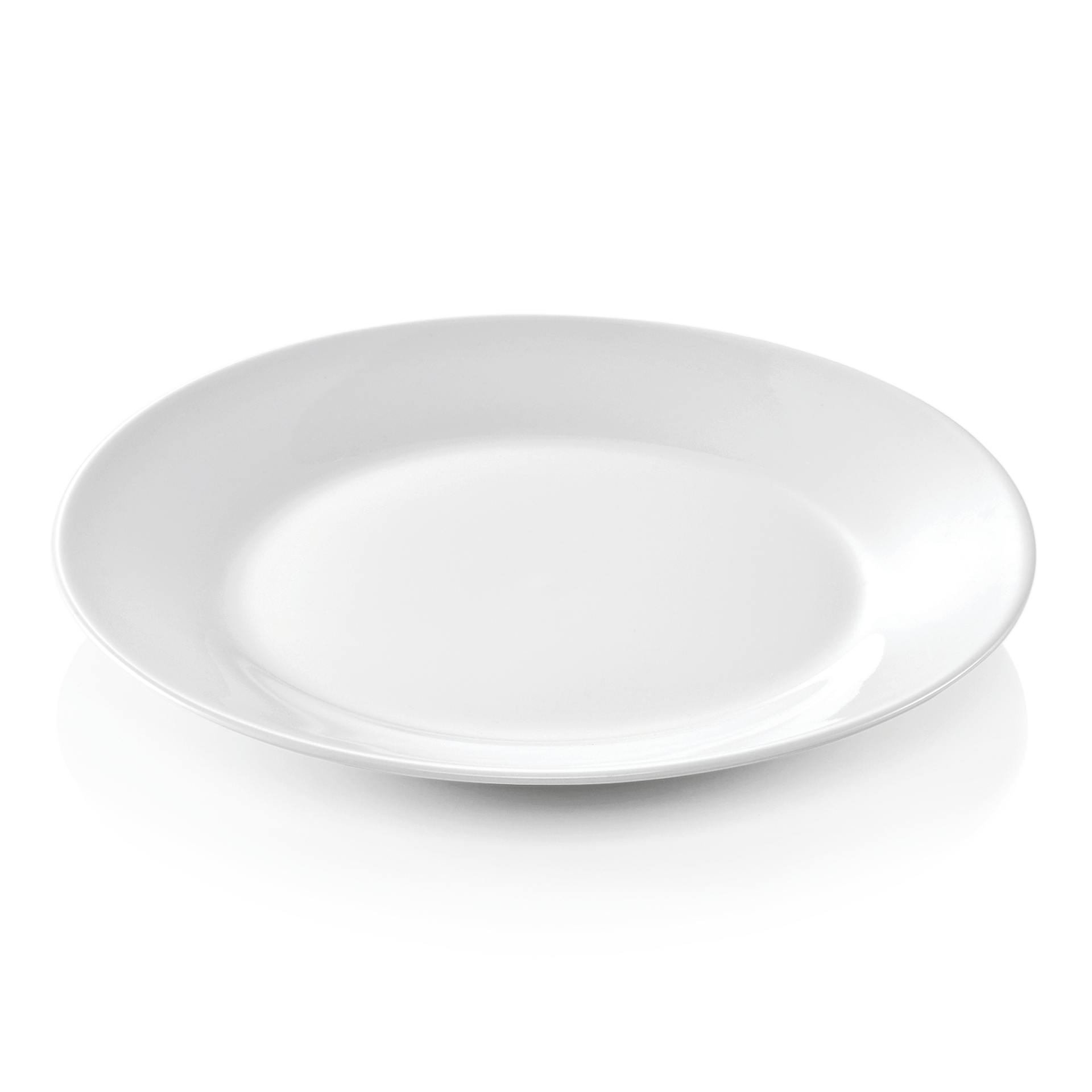 WAS Germany 12x Teller (Flache Ausführung), Porzellan, Weiß, Durchmesser: 19cm (4831190)