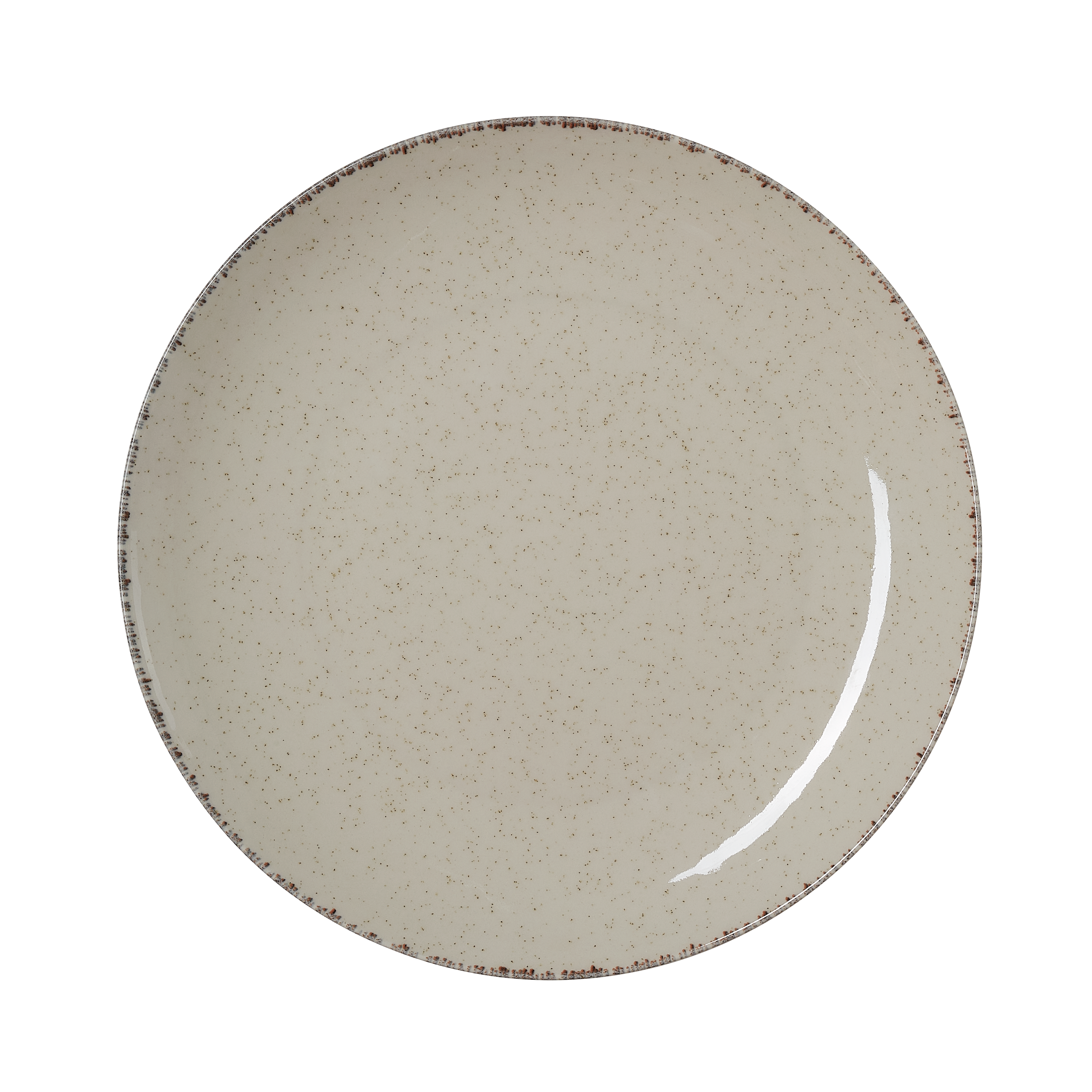 WAS Germany 6x Teller (Flache Ausführung), Porzellan, Sand, Serie: SMILLA SAND, Durchmesser: 25cm (4887125)