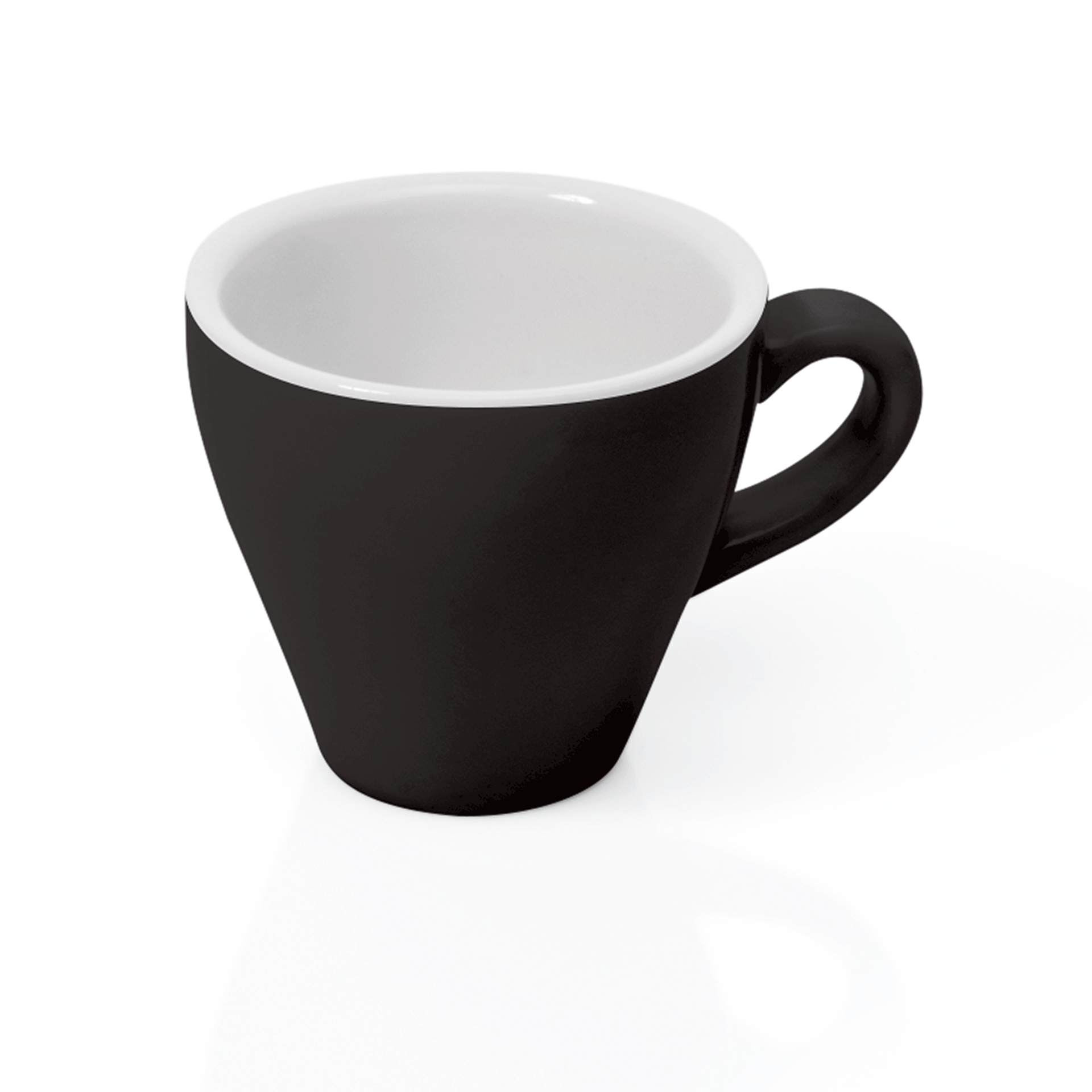 WAS Germany 6x Espresso Tasse, Porzellan, Schwarz, Serie Italia, Inhalt: 90ml (4998009)