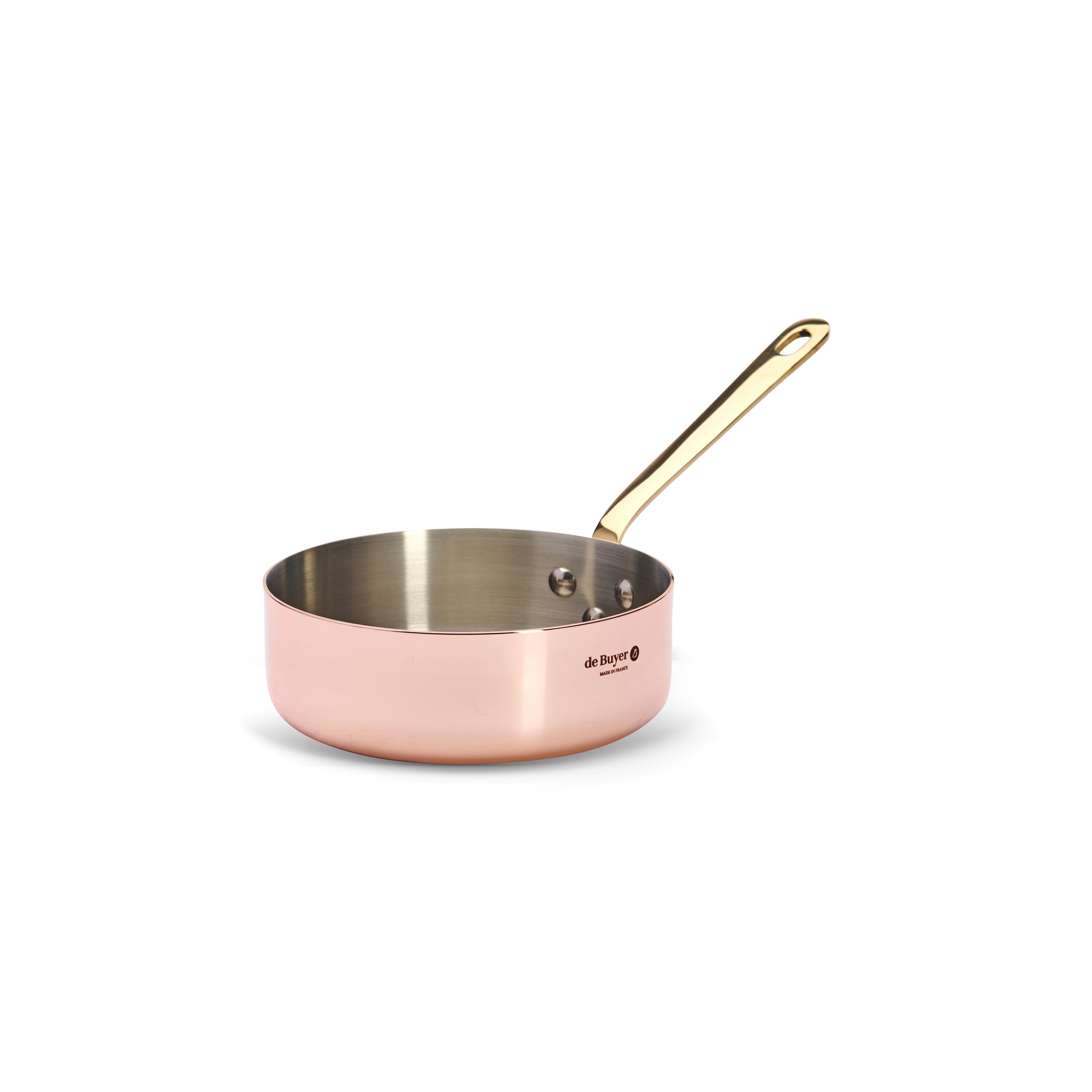 de Buyer SAUTEUSE/SCHMORPFANNE MIT MESSINGGRIFF Ø16CM INOCUIVRE