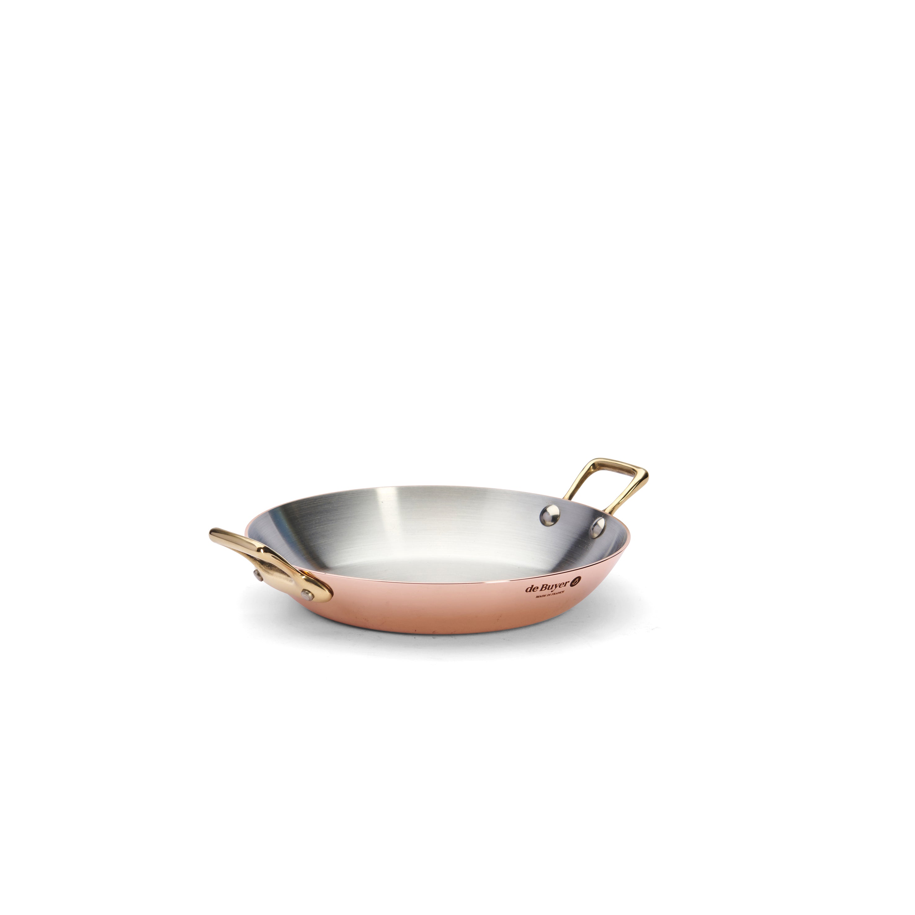 de Buyer SERVIERPFANNE MIT 2 MESSINGGRIFFEN Ø20CM INOCUIVRE