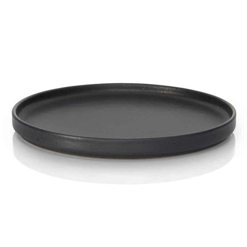 WMF 6x Geo Teller (Flache Ausführung), Keramik, Serie STYLE LIGHTS, Graphit, Durchmesser: 22cm