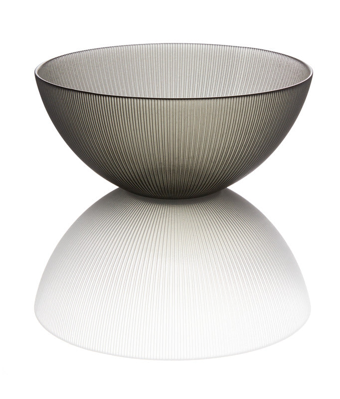 WMF 2x Schale "L", Glas, Serie: STYLE LIGHTS, Rauch, Inhalt: 2,5L, Durchmesser: 25cm, Höhe: 10,5cm