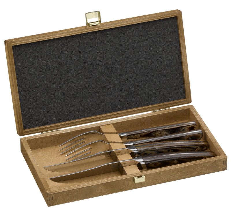 Hepp Steakbox (2x Steakmesser, 2x Steakhaus-Gabel), Serie: TAURUS