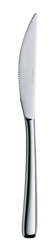 Hepp 12x Steakmesser (Versilbert, Monoblock), Serie: MEDAN, Länge: 239mm