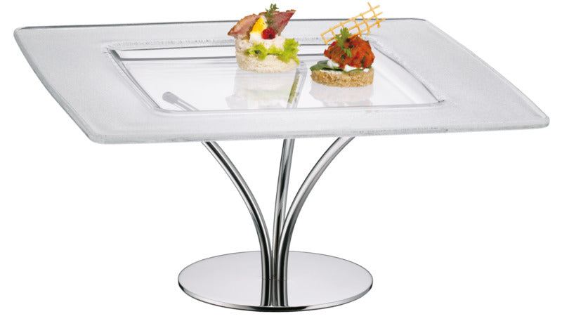Hepp Buffetständer 'M", Edelstahl, Serie: FLEUR, Durchmesser: 145mm, Höhe: 136mm