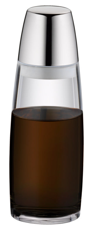 Hepp Essig-/Ölflasche, Glas und Edelstahl, Serie: VISION, Inhalt: 200ml, Durchmesser: 54mm, Höhe: 162mm