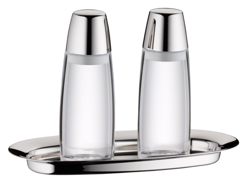 Hepp Essig-/Ölflasche, Glas und Edelstahl, Serie: VISION, Inhalt: 200ml, Durchmesser: 54mm, Höhe: 162mm