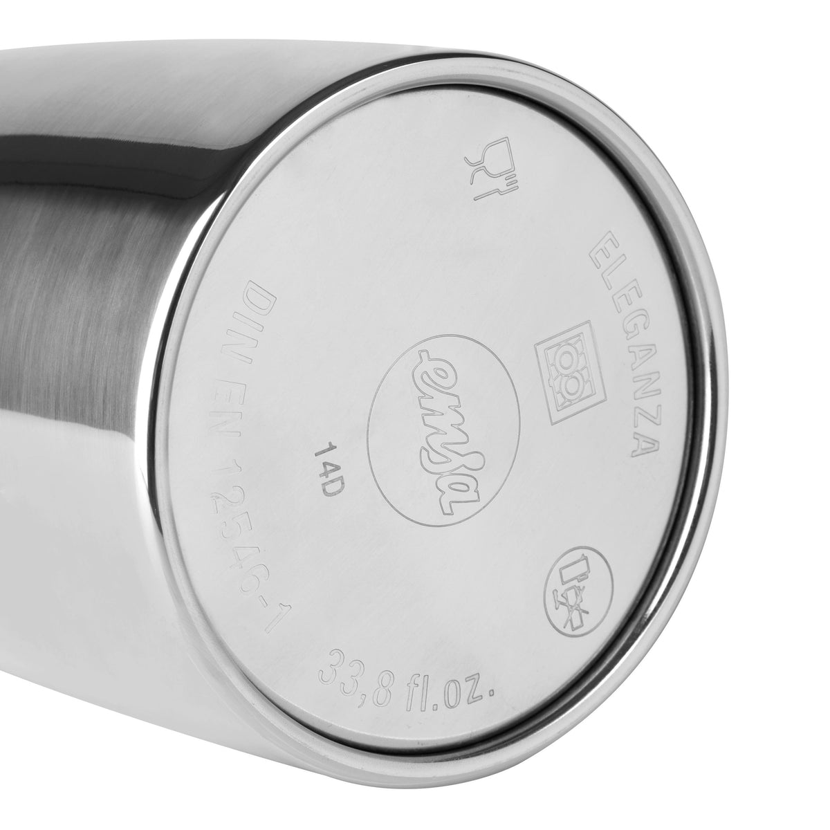 EMSA 2x Isolierkanne (Doppelwandig, mit Easy-Open Verschluss), Edelstahl 18/10, Silber, Serie: ELEGANZA, Inhalt: 1,3L