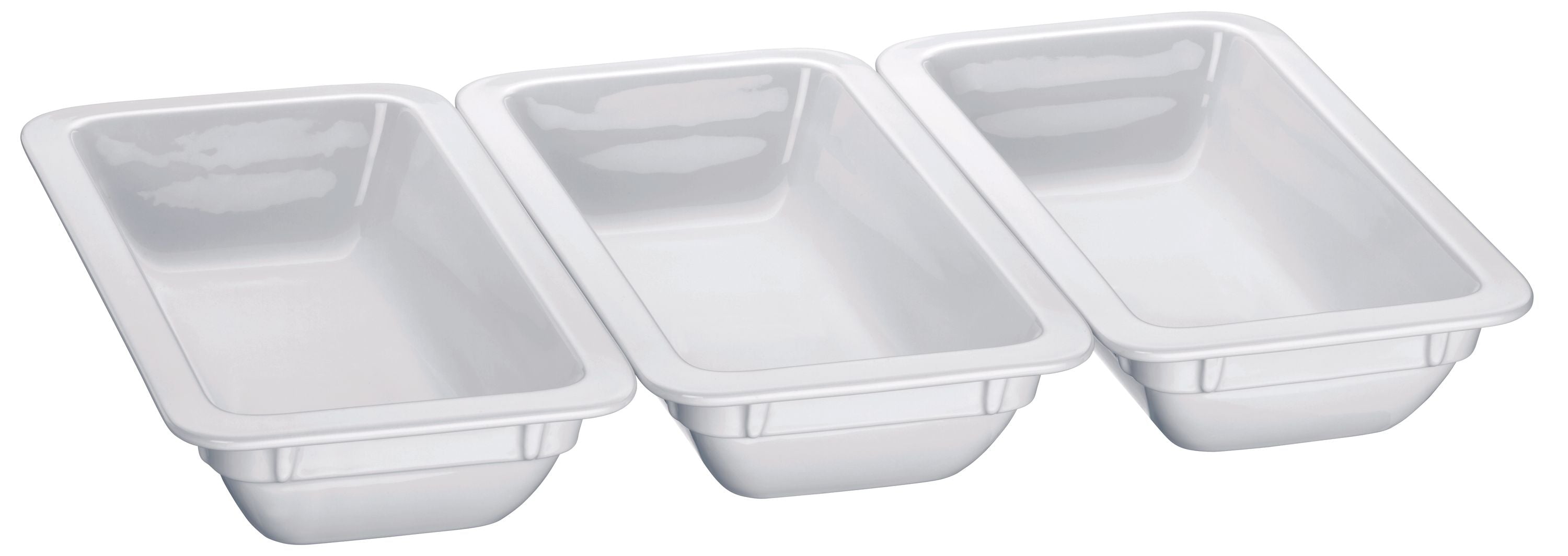 WMF Porzellaneinsatz (GN1/3-65mm), Porzellan, Weiß, 32,5x17,5x6,5cm