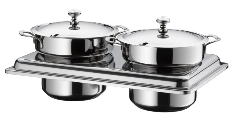 Hepp Suppenstation (Für Chafing Dish GN1/1), Edelstahl, Inhalt: 2x 4,5L, 530x325mm