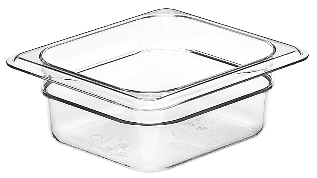 Cambro Camwear® Polycarbonat Gastronorm GN-Behälter GN1/6-65mm, Durchsichtig, 6 Stück im Karton - 62CW135