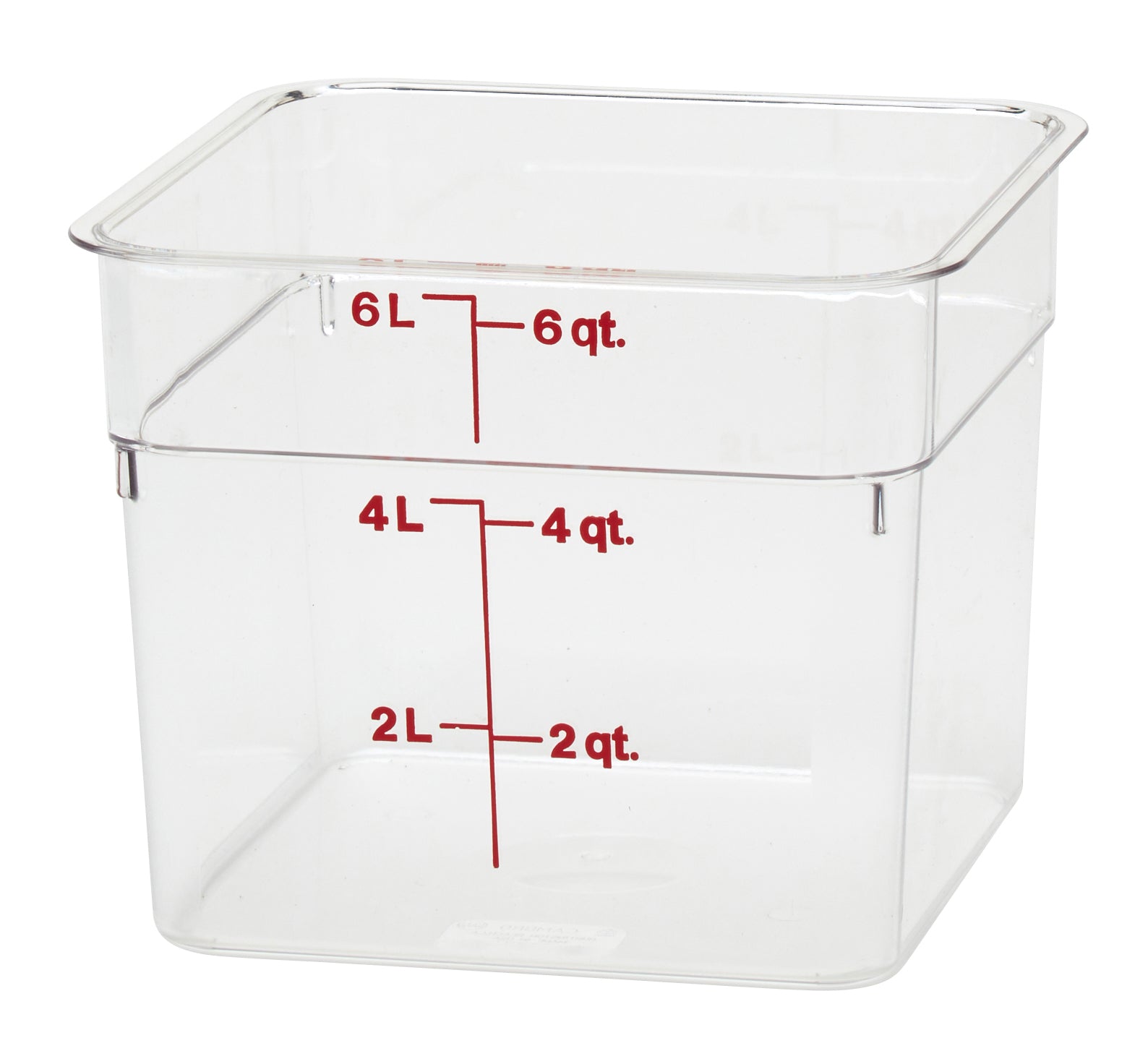 Cambro Camwear® CamSquare® Vorratsbehälter Polycarbonat, Quadratisch 5,7 L, 6 Stück im Karton - 6SFSCW135