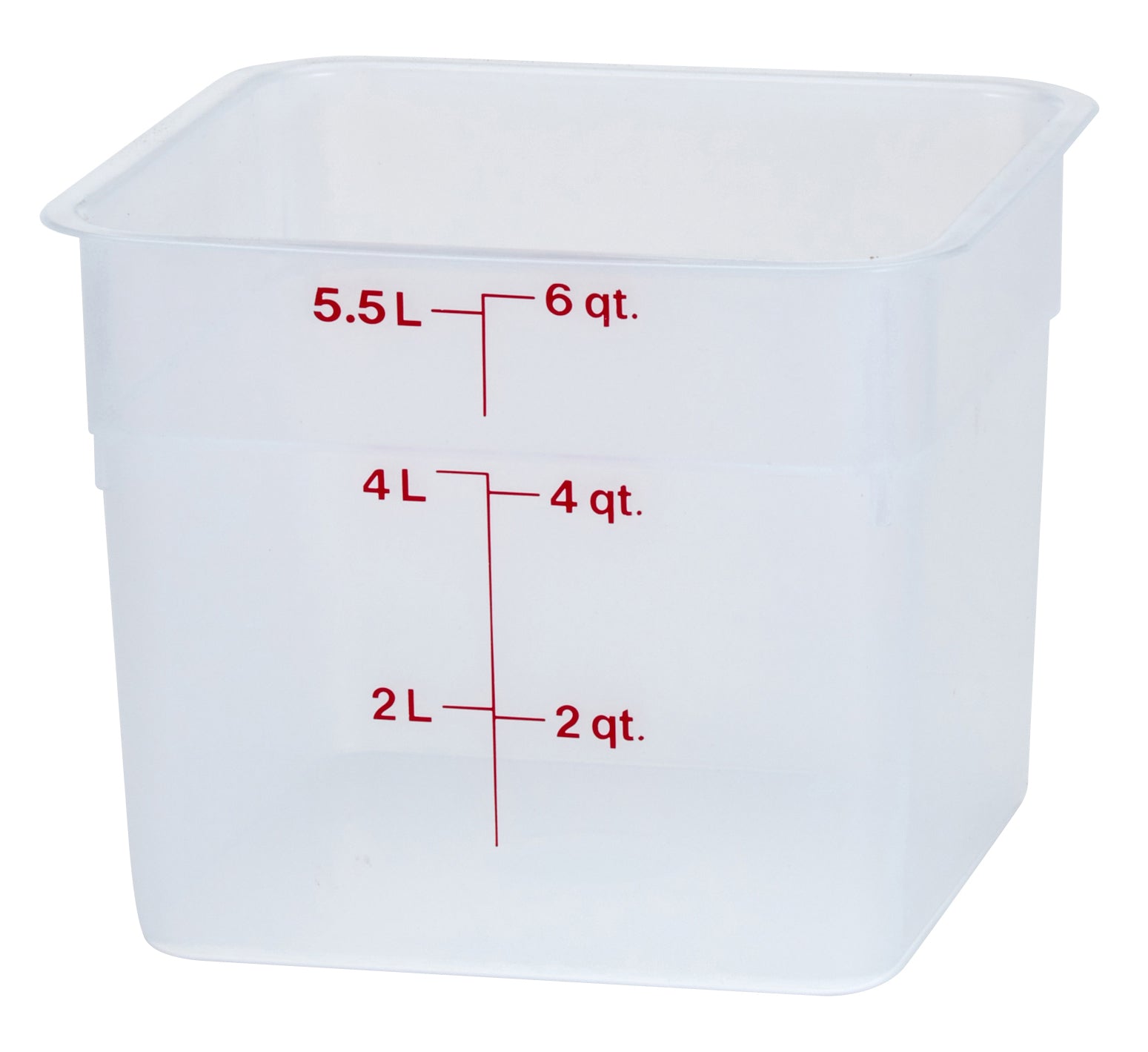 Cambro CamSquare® Vorratsbehälter Polypropylene Camsquare, Quadratisch 5,7 L, 6 Stück im Karton - 6SFSPP190