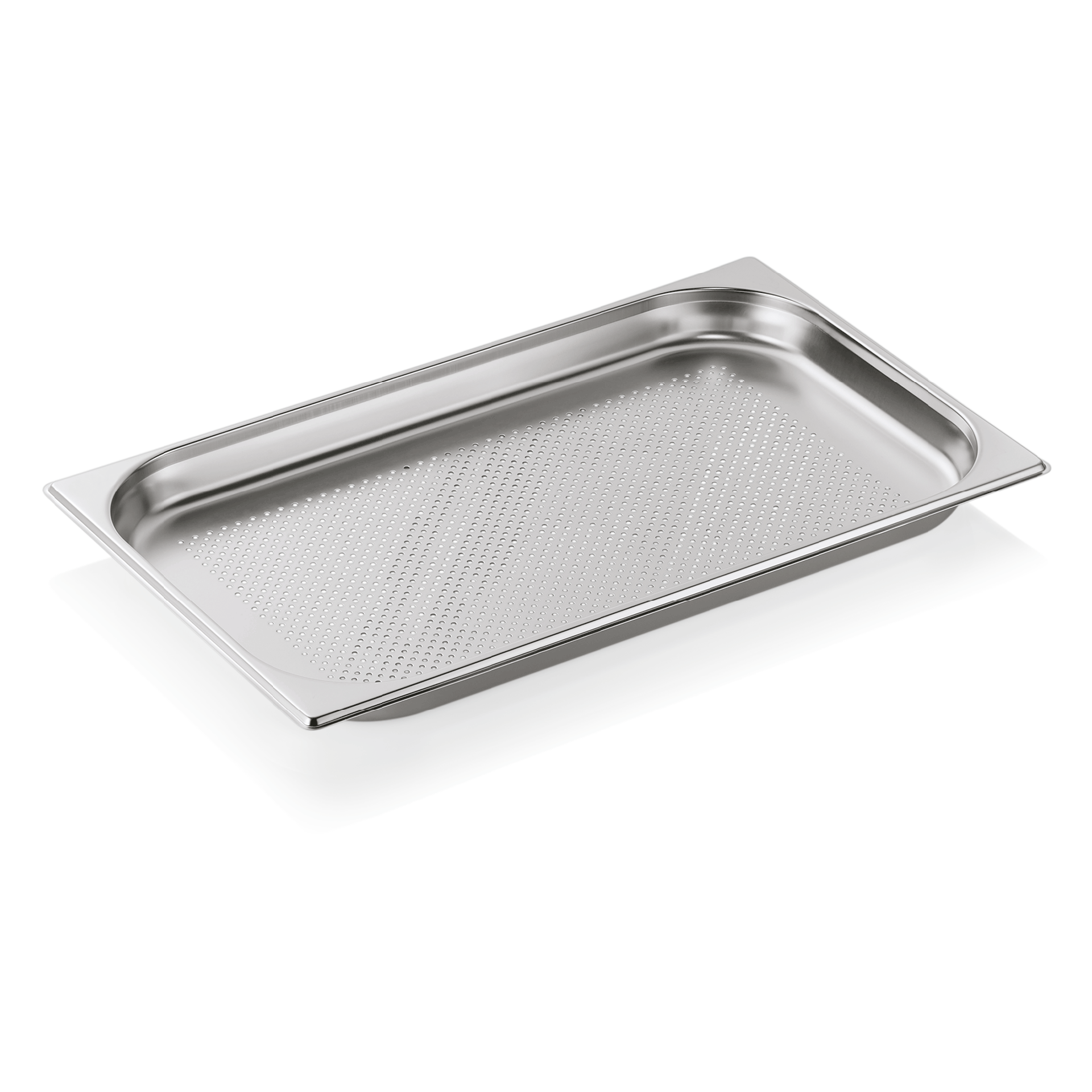 WAS Germany GN Behälter (GN1/1-40mm, mit Bodenlochung), Chromnickelstahl, Serie: GN CORE, 53x32,5x4cm (7111040)