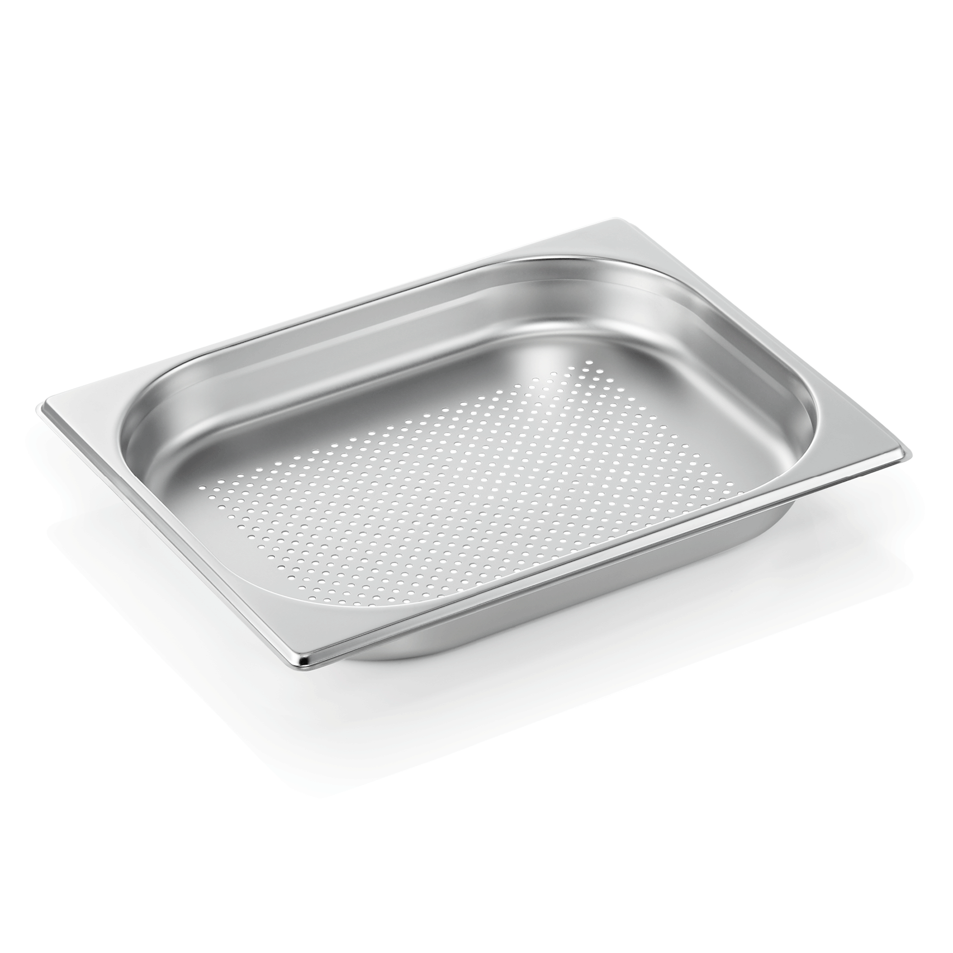 WAS Germany GN Behälter (GN1/2-40mm, mit Bodenlochung), Chromnickelstahl, Serie: GN CORE, 32,5x26,5x4cm (7112040)