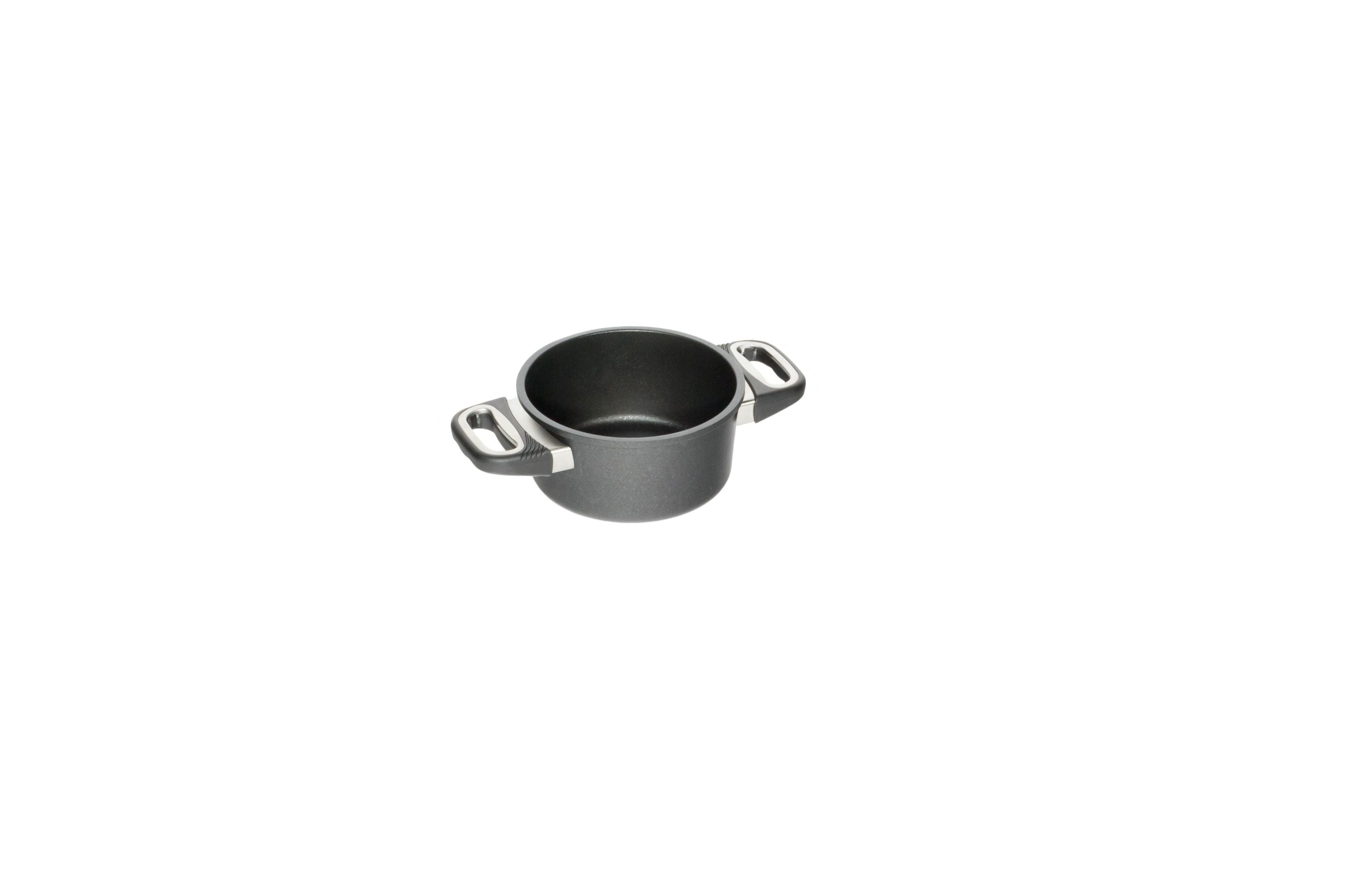 AMT Kochtopf, Aluminiumguss, Schwarz, Inhalt: 800ml-14L, Durchmesser: 16-32cm, Höhe: 8,5-21cm