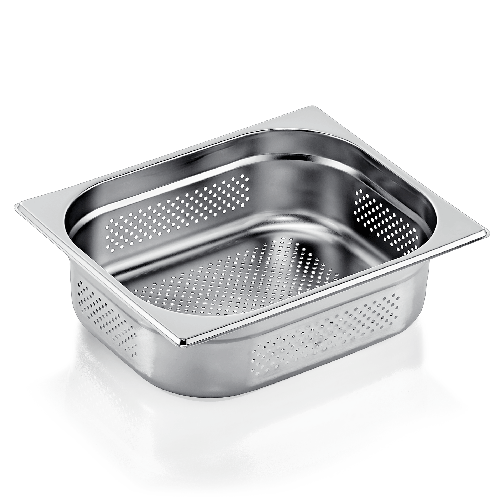 WAS Germany 6x GN Behälter 1/2 Boden- und Seitenlochung, Serie: GN72 Eco, Höhe: 100mm, 6,5 Liter (7212100)