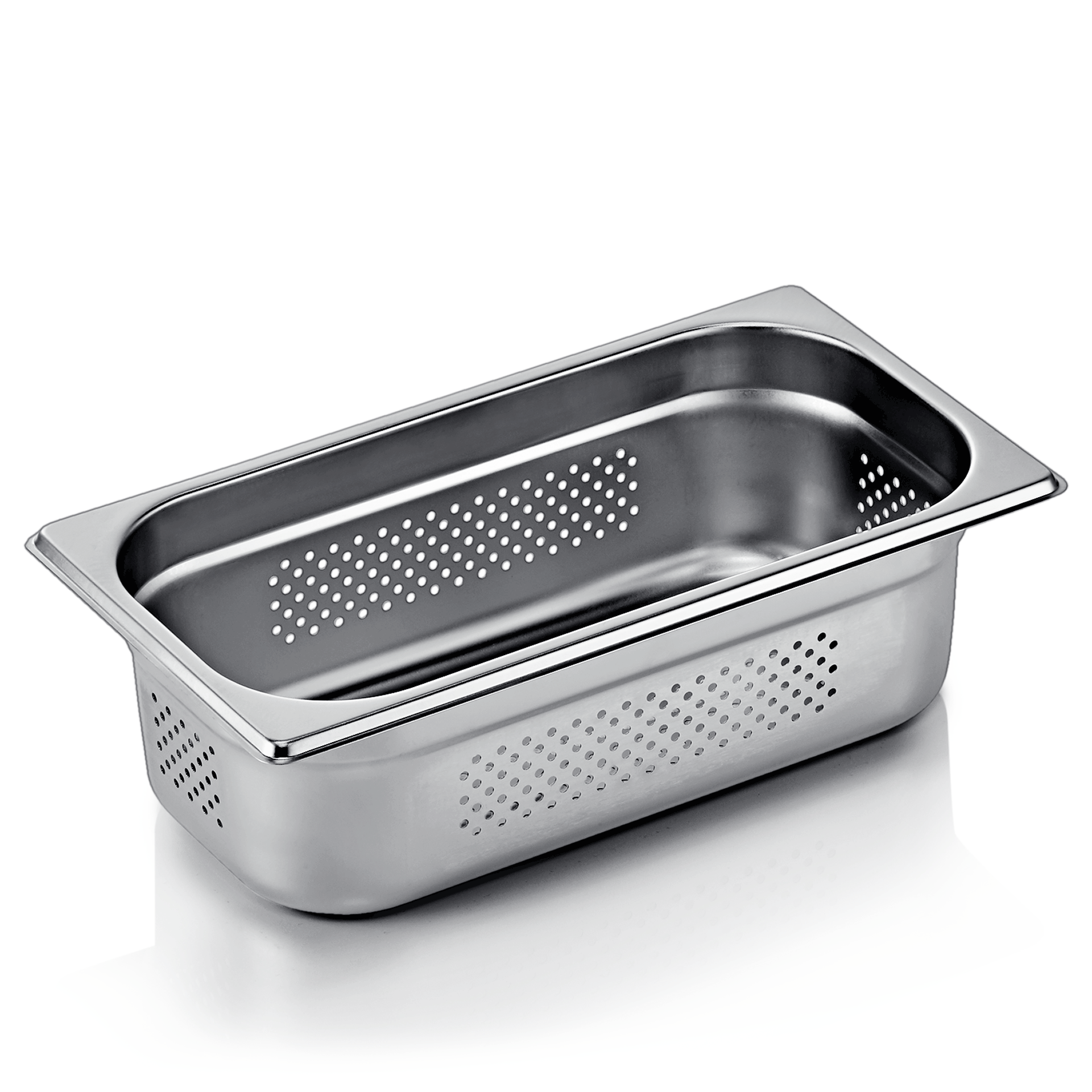 WAS Germany 6x GN Behälter 1/3 Boden- und Seitenlochung, Serie: GN72 Eco, Höhe: 100mm, 4 Liter (7213100)