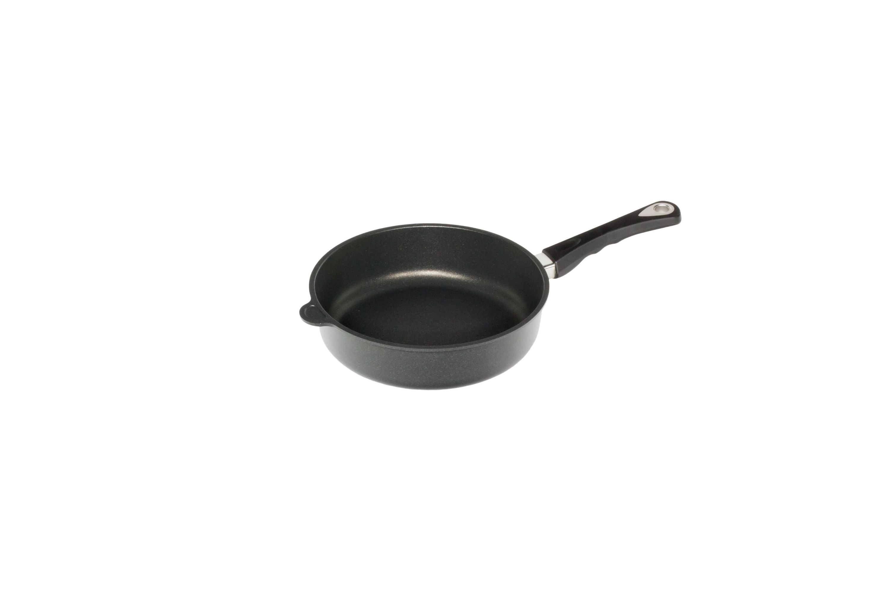AMT Schmorpfanne, Aluminiumguss, Schwarz, Durchmesser: 20-28cm, Höhe: 7cm