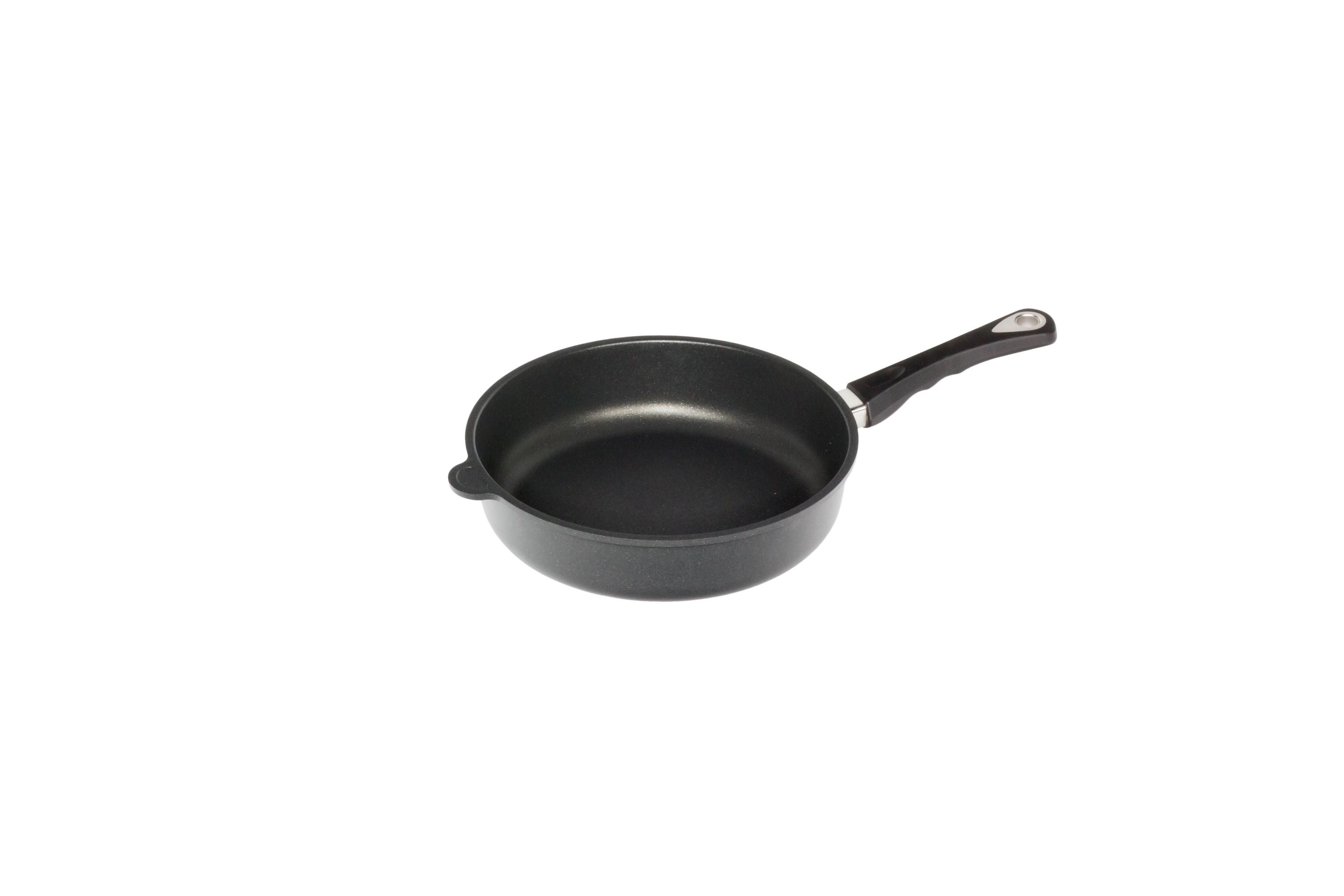 AMT Schmorpfanne, Aluminiumguss, Schwarz, Durchmesser: 20-28cm, Höhe: 7cm