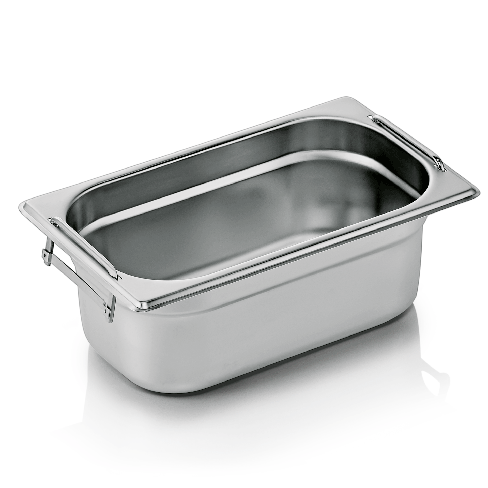 WAS Germany GN Behälter 1/4 mit Fallgriffen, Serie: GN73, Höhe: 100mm, 2,8 Liter (7314100)