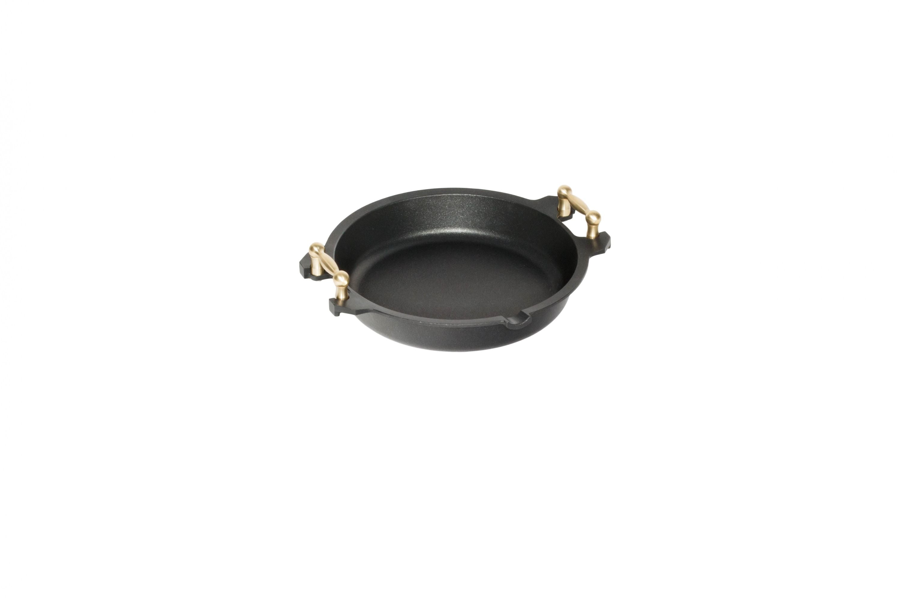 AMT Paellapfanne, Aluminiumguss, Schwarz und Gold, Durchmesser: 28cm, Höhe: 7cm