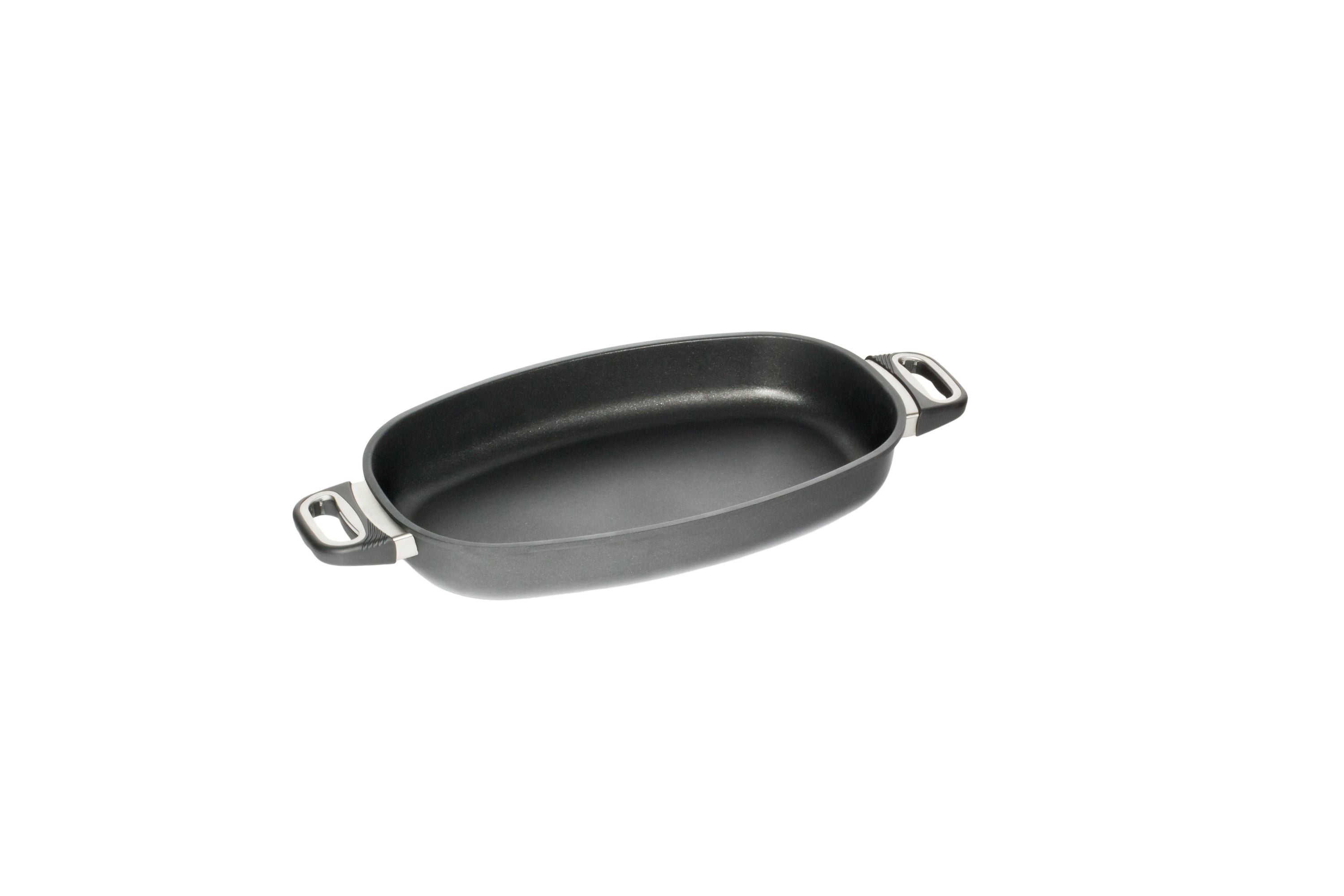 AMT Bräter "Flach" (Mit Seitengriffen), Aluminium, Schwarz, Inhalt: 3L, 40x24x7cm