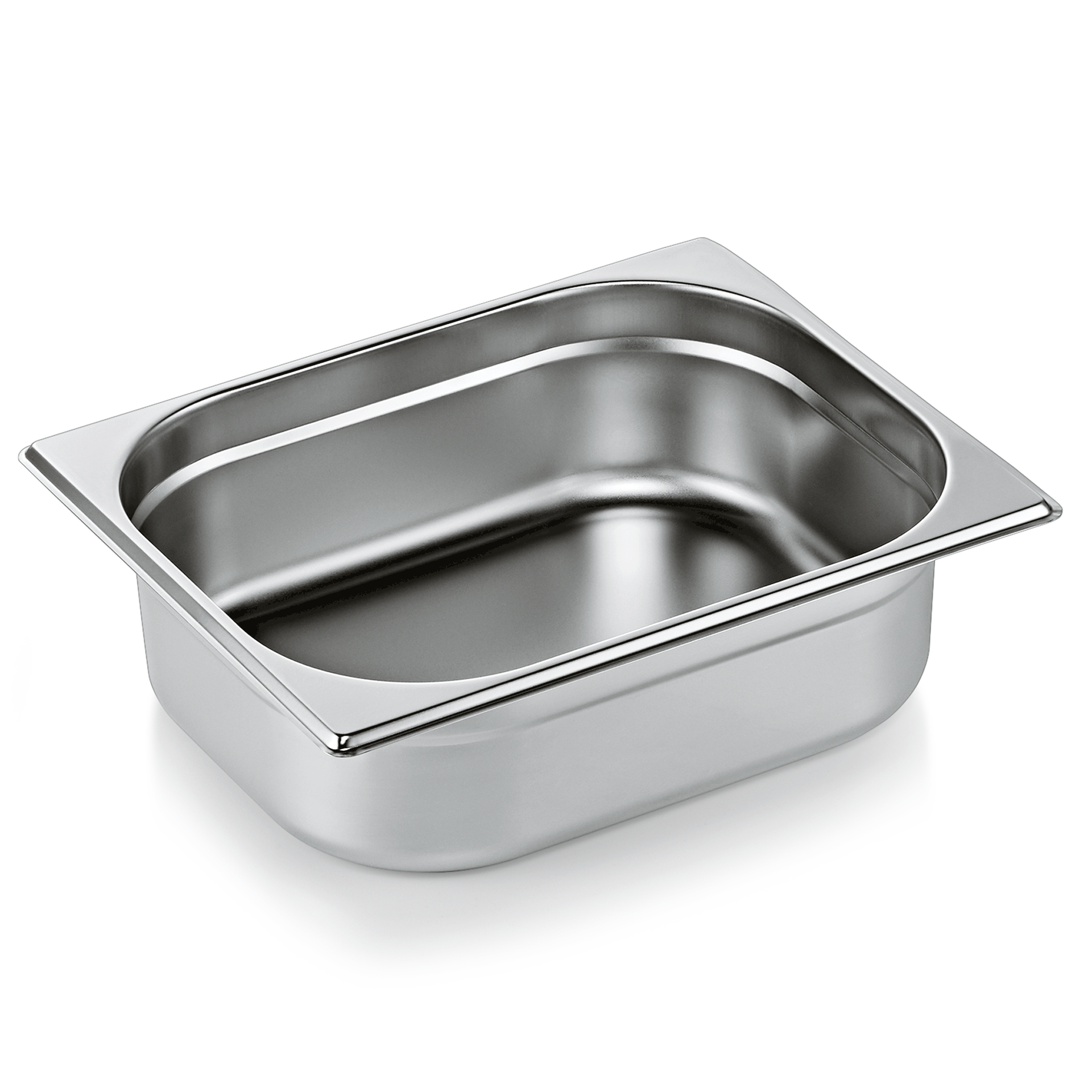 WAS Germany 6x GN Behälter (GN1/2), Chromnickelstahl, Serie: GN ESSENTIALS, Inhalt: 6,5L, Höhe: 10cm (7512100)