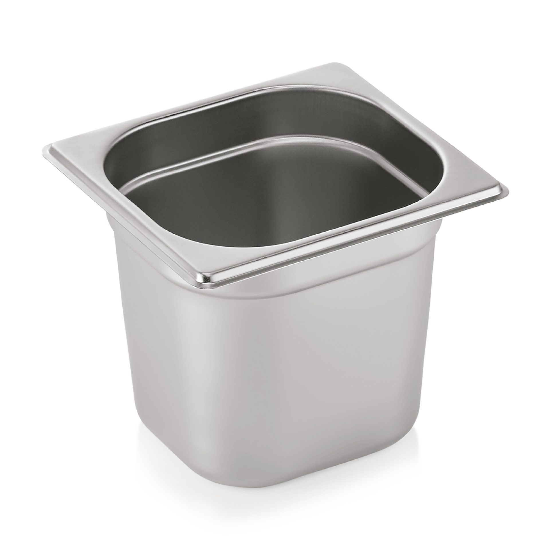 WAS Germany 6x GN Behälter (GN1/6), Chromnickelstahl, Serie: ESSENTIALS, Inhalt: 2,4L, Höhe: 15cm (7516150)