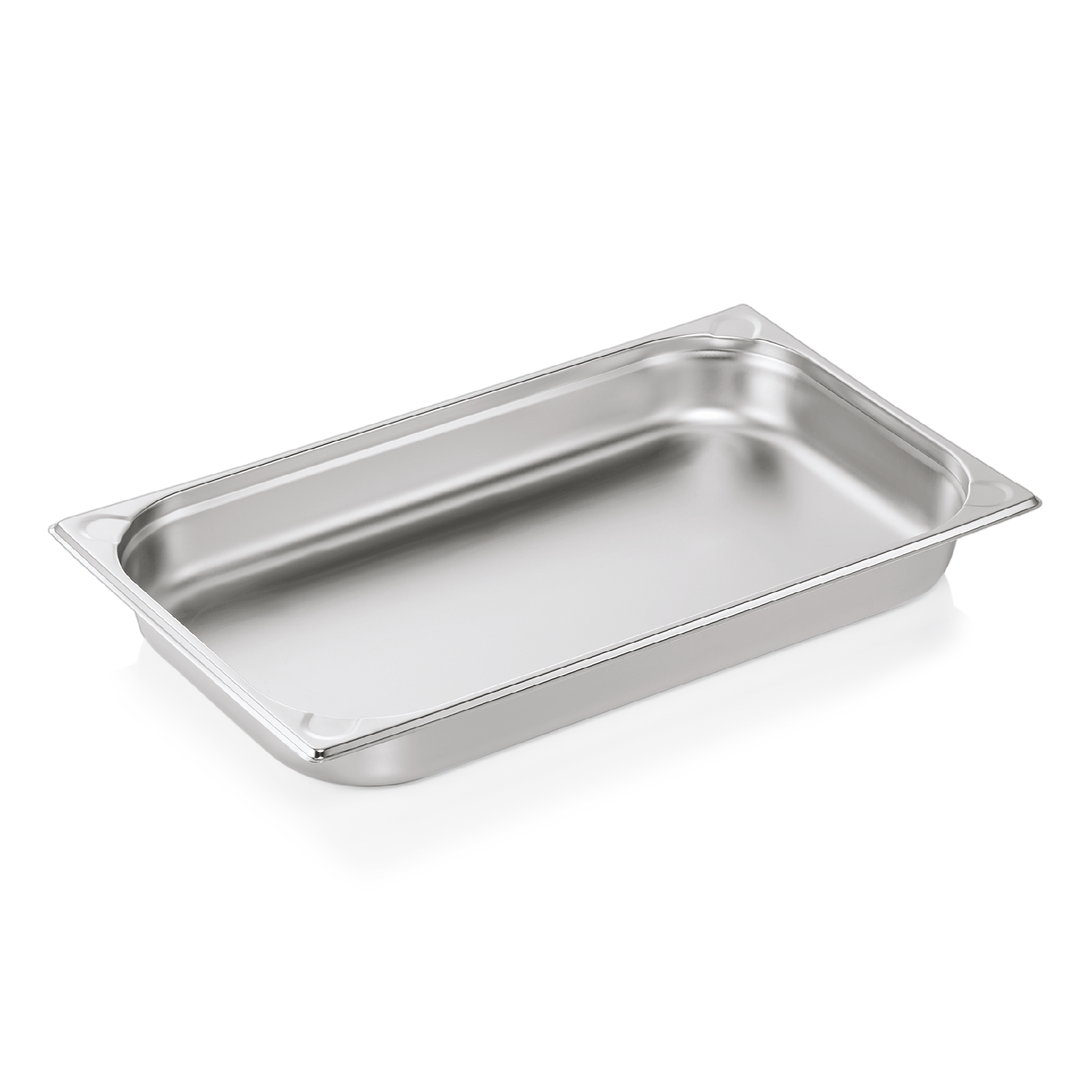 WAS Germany GN Behälter (GN1/1-65mm, mit U-Ecken), Chromnickelstahl, Serie: GN CORE, 53x32,5x6,5cm (7611065)