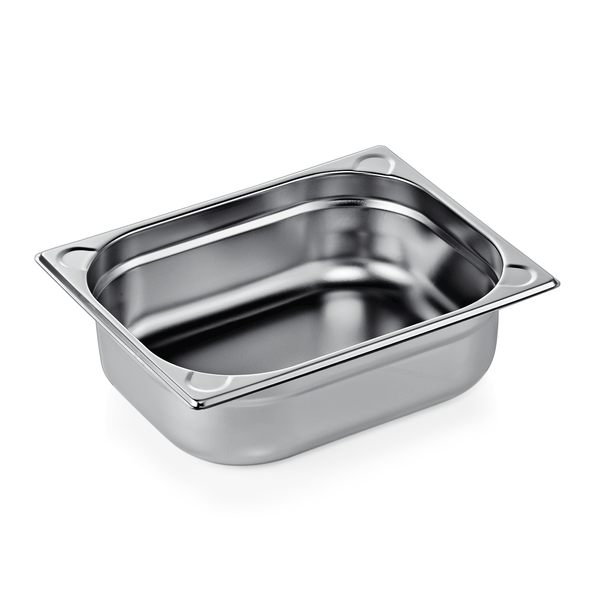 WAS Germany GN Behälter (GN1/2-100mm, mit U-Ecken), Chromnickelstahl, Serie: GN CORE, 32,5x26,5x10cm (7612100)