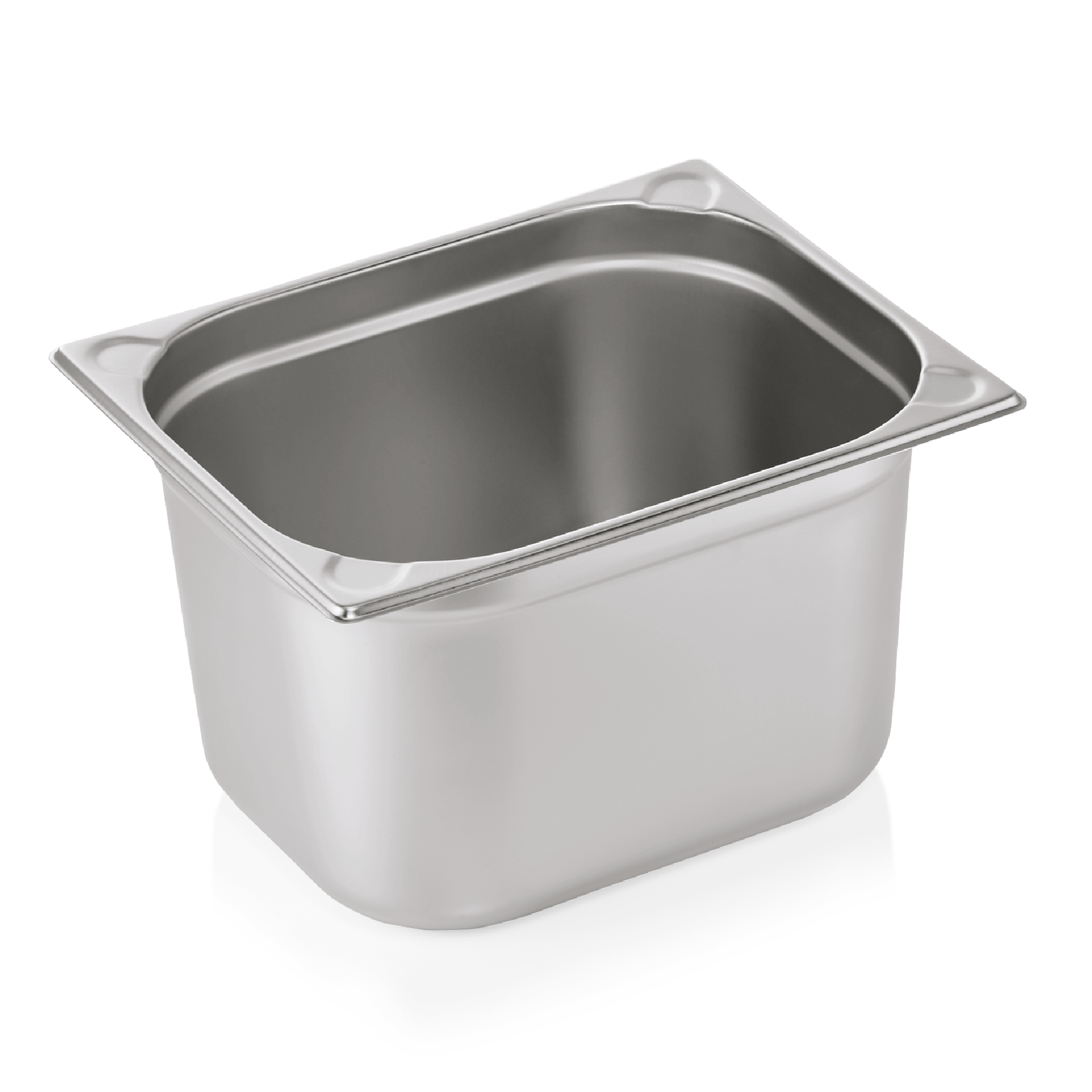 WAS Germany GN Behälter (GN1/2-200mm, mit U-Ecken), Chromnickelstahl, Serie: GN CORE, 32,5x26,5x20cm (7612200)
