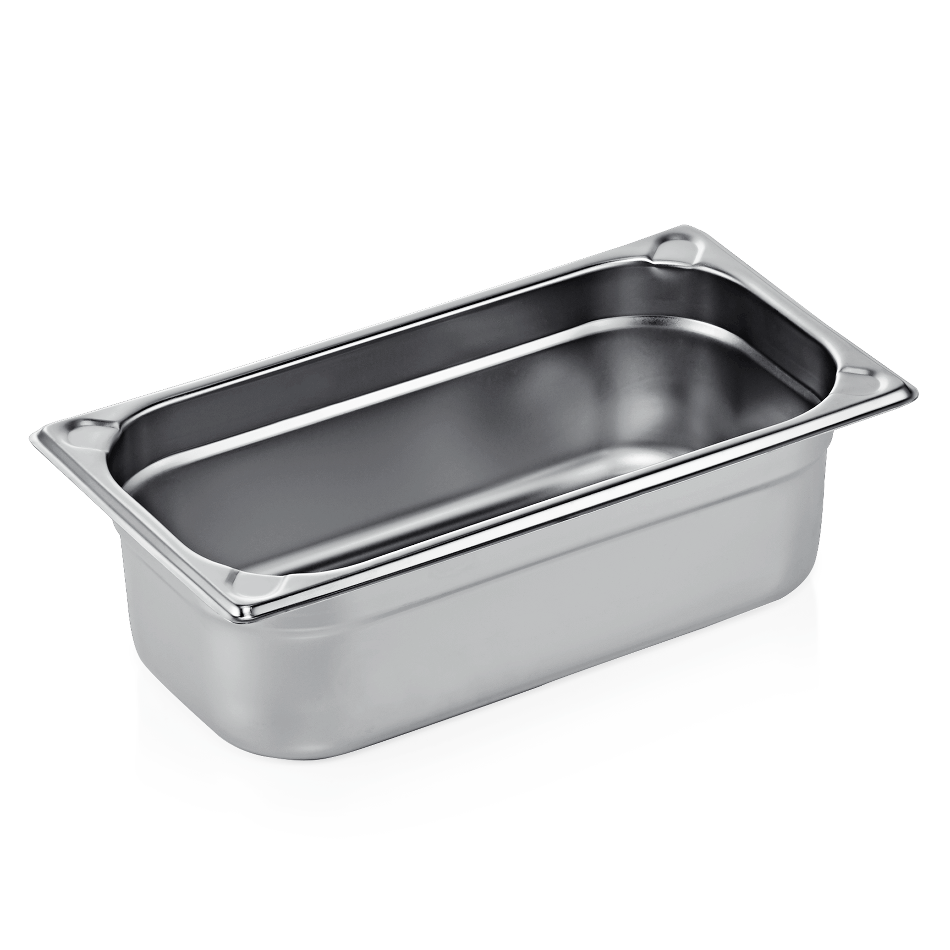 WAS Germany GN Behälter (GN1/3-100mm, mit U-Ecken), Chromnickelstahl, Serie: GN CORE, 32,5x17,6x10cm (7613100)